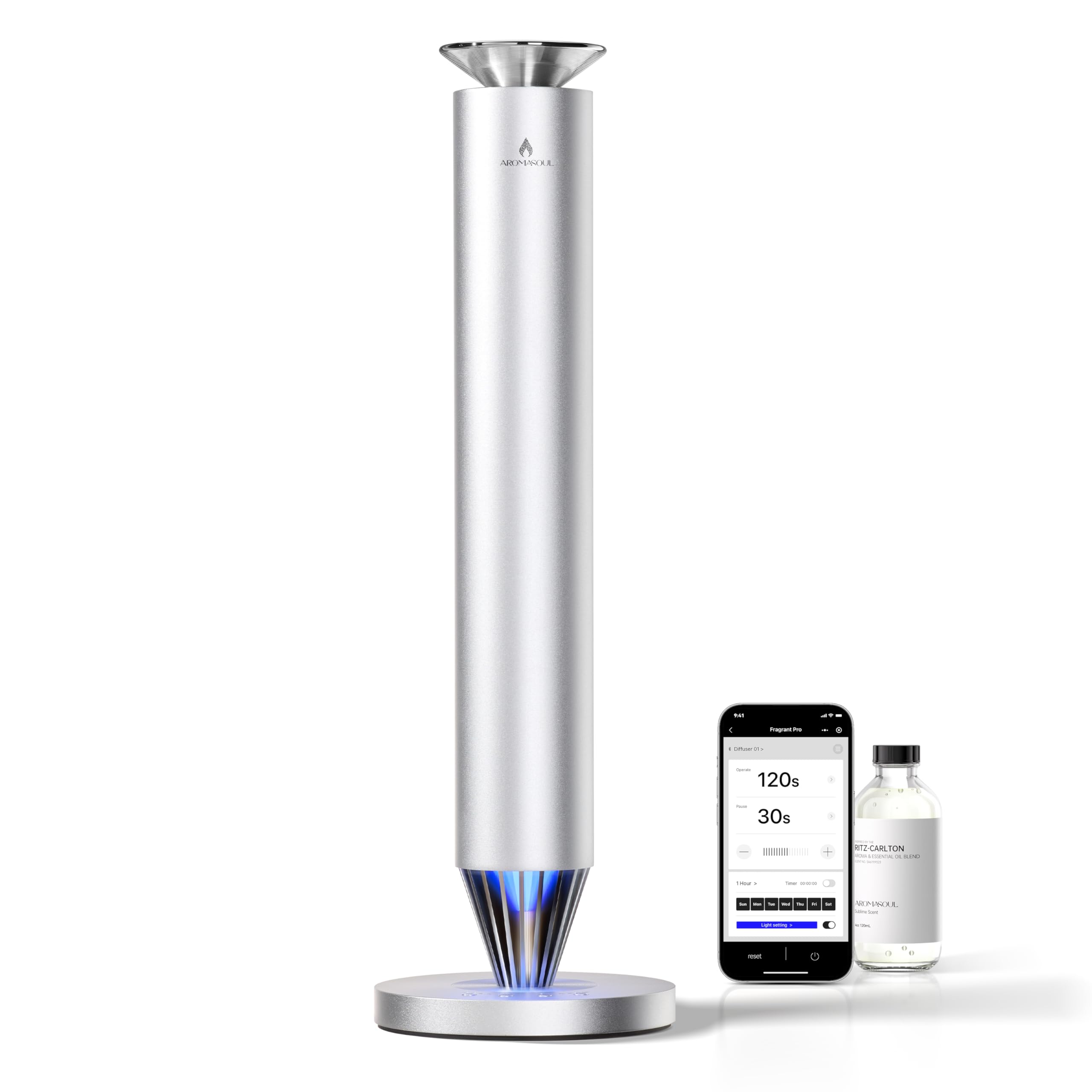 AROMASOUL diffuseur sans eau avec embout, diffusion puissante pour grandes pièces.