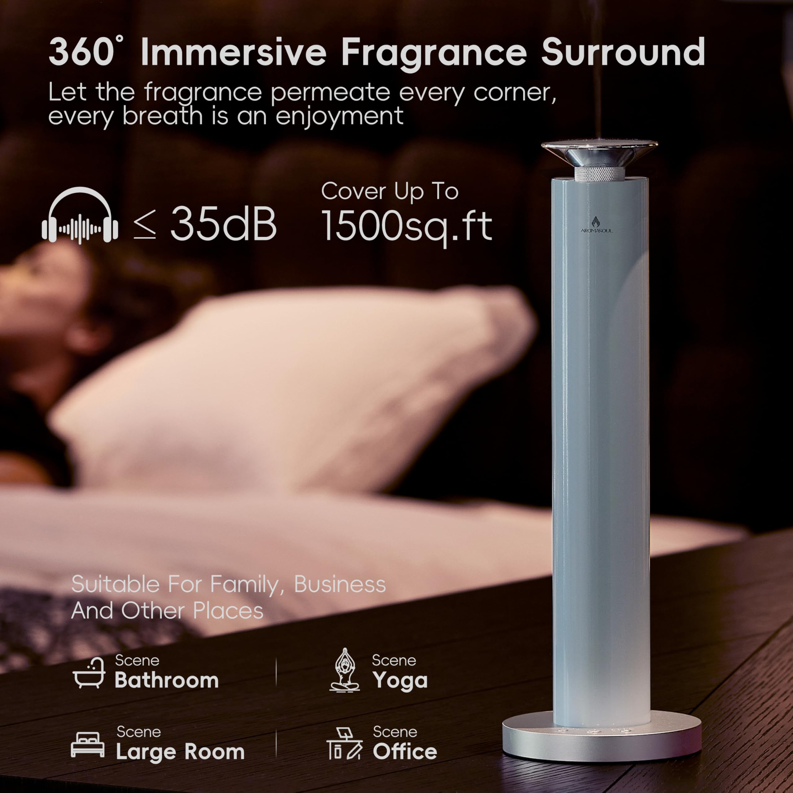 AROMASOUL Diffuseur silencieux, fonctionnement discret