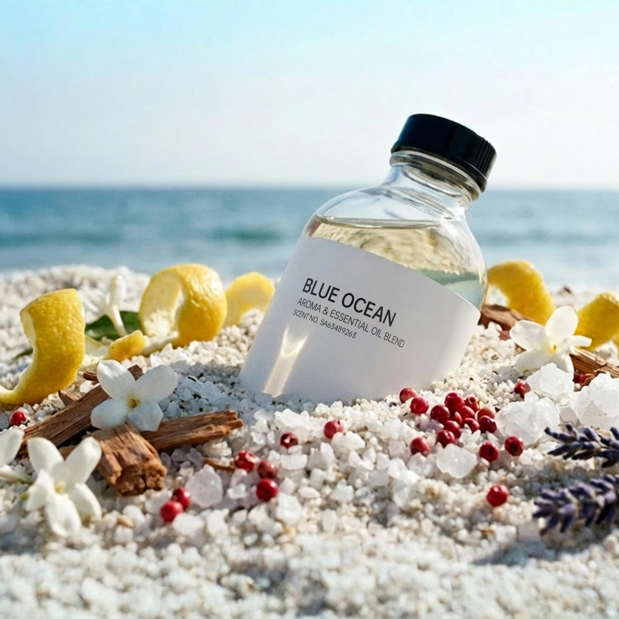 AROMASOUL Océan Bleu - mélange jasmin, lavande et bois de cèdre pour la relaxation.
