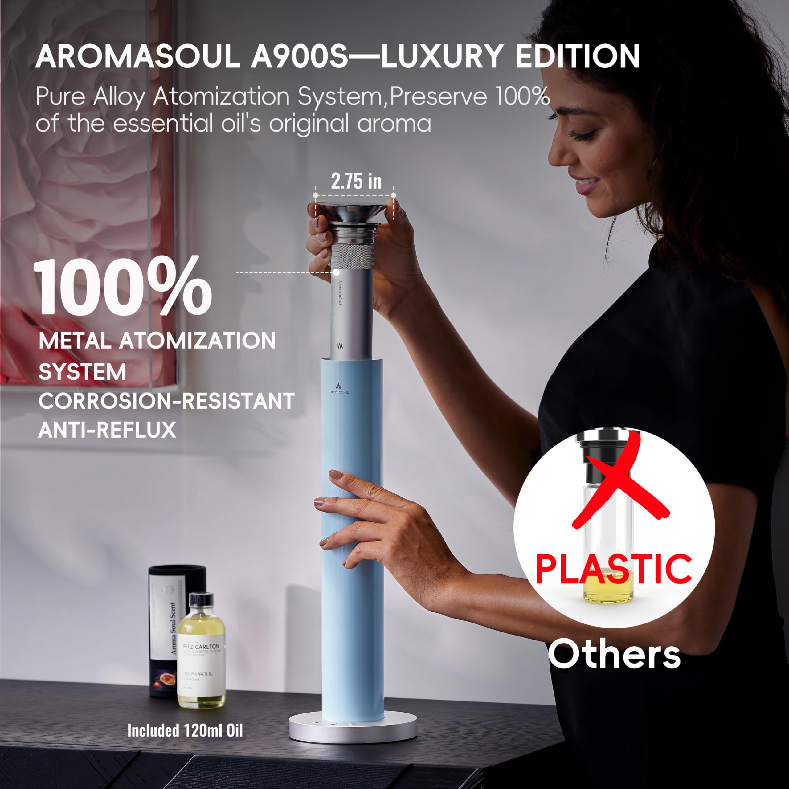 AROMASOUL Systeme-atomisation-alloy-luxe, design premium