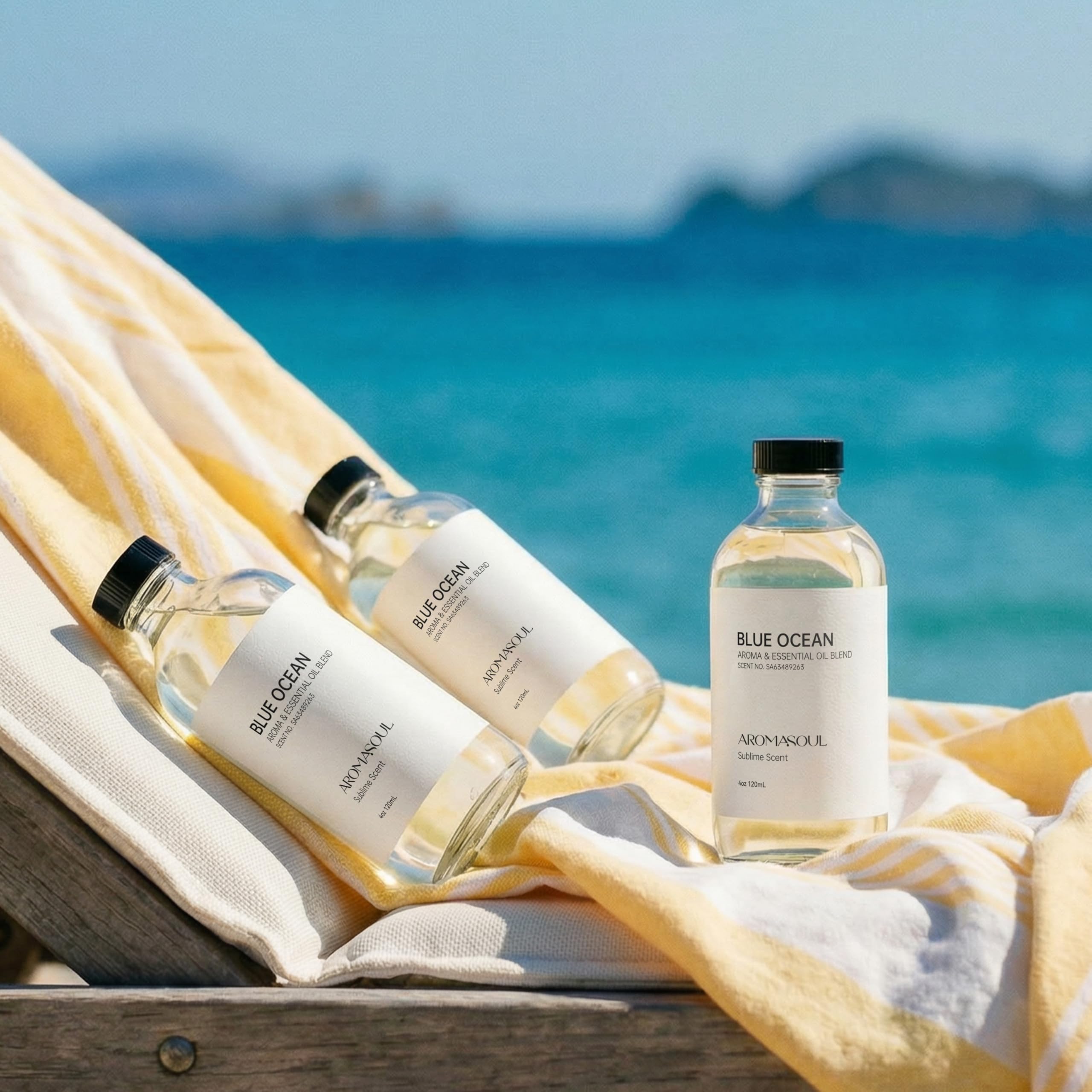 AROMASOUL Océan Bleu - utilisation polyvalente à domicile pour une ambiance côtière.