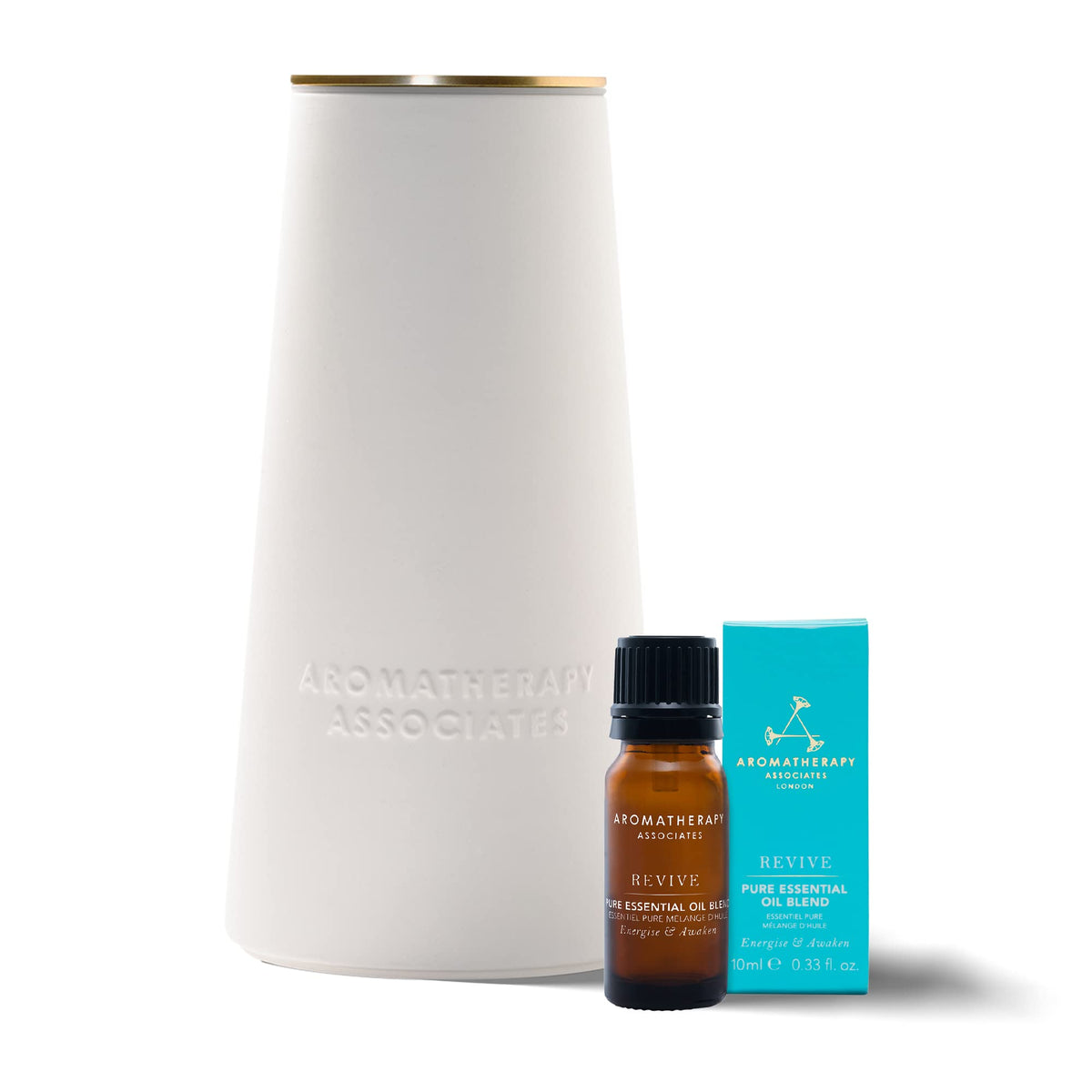 Aromatherapy Associates atomiseur sans eau en diffusion rapide et discrète.