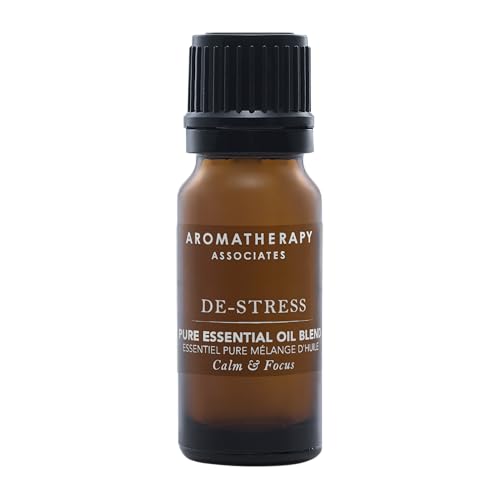 Aromatherapy Associates De-Stress, bouteille-etiquette: présentation élégante qui invite à la détente.