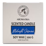 AROMATIKA Midnight Jasmine; cire naturelle, parfum bleu floréal pour douceur.