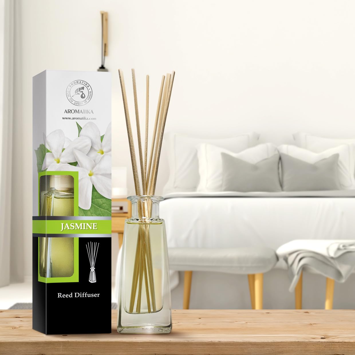 AROMATIKA Diffuseur Jasmine – ambiance florale relaxante sans flamme pour maison