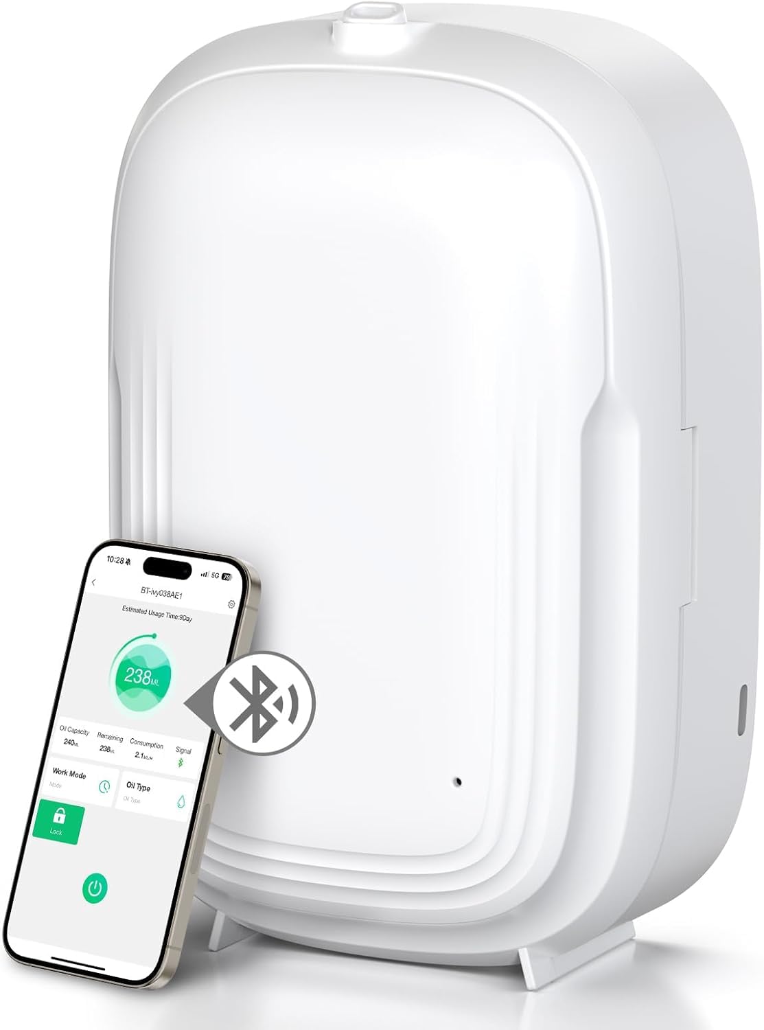 AROMAUKO Diffuseur sans eau à micro-atomisation pour une diffusion large et durable.
