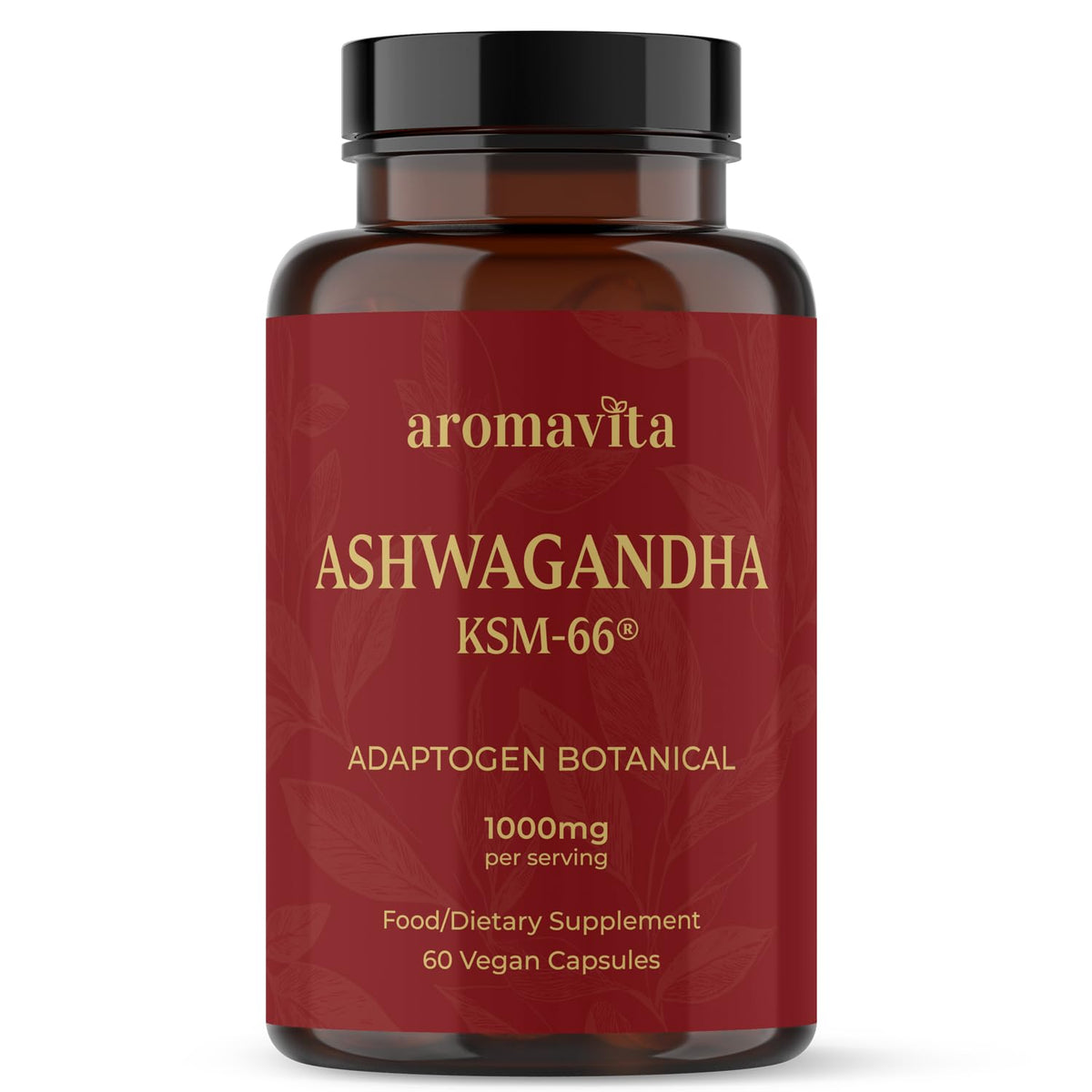 AROMAVITA Ashwagandha: capsules en boîte pour soutien apaisant et équilibre d'humeur.