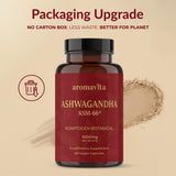 AROMAVITA Ashwagandha: emballage vert respectueux de l'environnement.