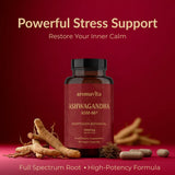 AROMAVITA Ashwagandha KSM66: extrait pur favorisant absorption et régularité.