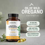 AROMAVITA capsules d'origan bio vegan, format pratique et facile à avaler.