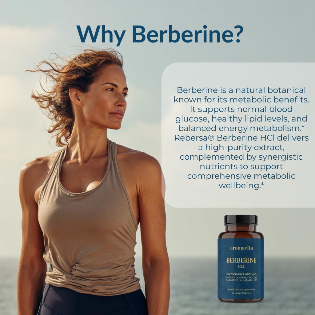 AROMAVITA Berberine HCL Rebersa – qualité européenne et contrôle qualité visibles.