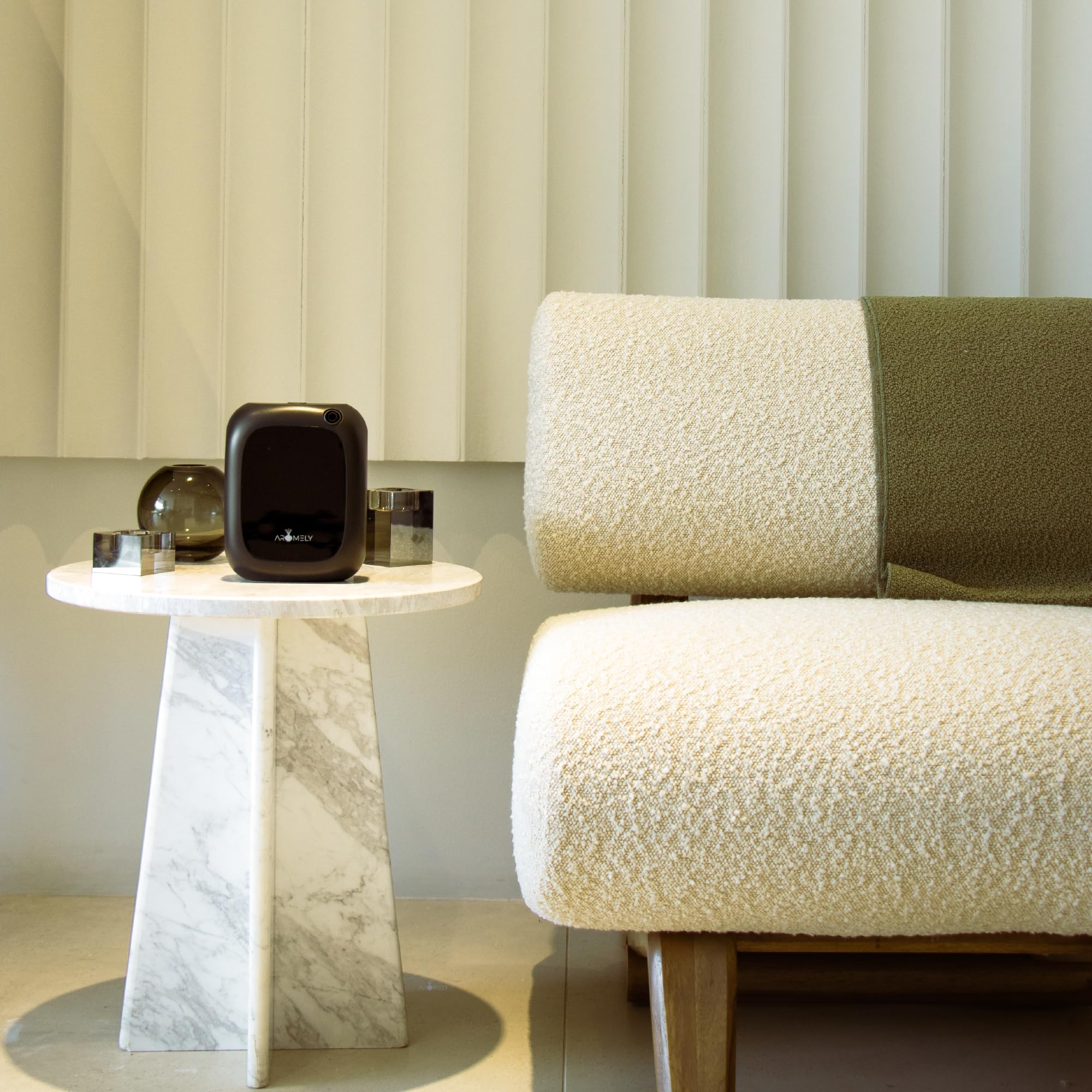 Ambiance spa Aromely à domicile, détente et bien-être.