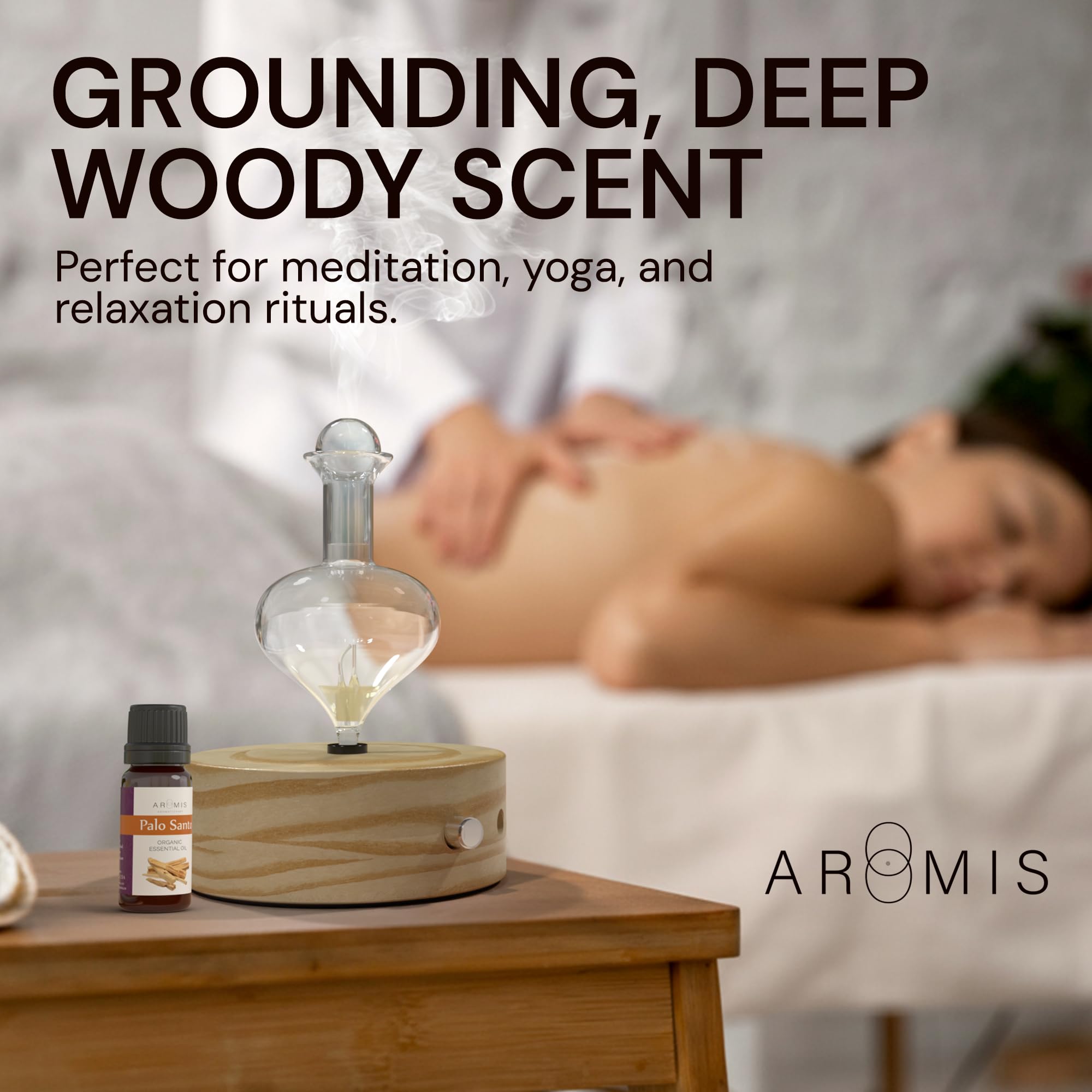 ArOmis bouteille hermétique – huile Palo Santo diffusion fiable.