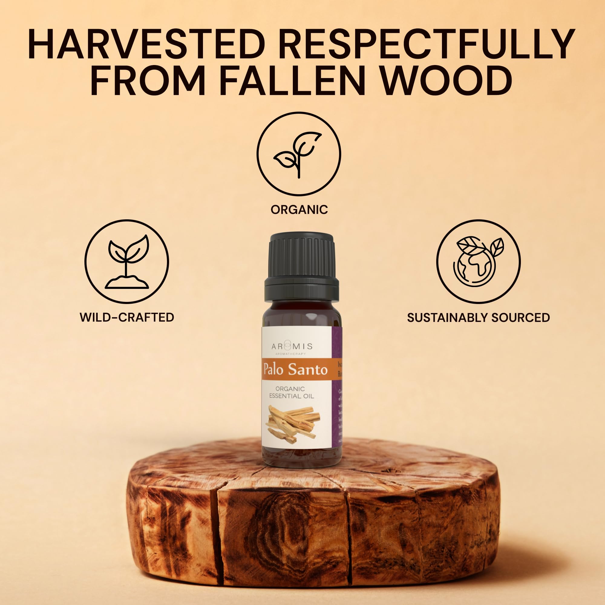 ArOmis huile Palo Santo sans solvant – distillation naturelle sans additifs.