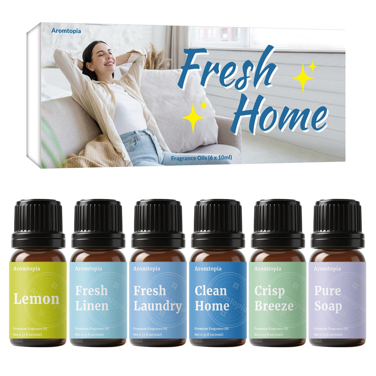 AROMTOPIA Diffuseur ensemble d'huiles fraîches pour une maison accueillante.
