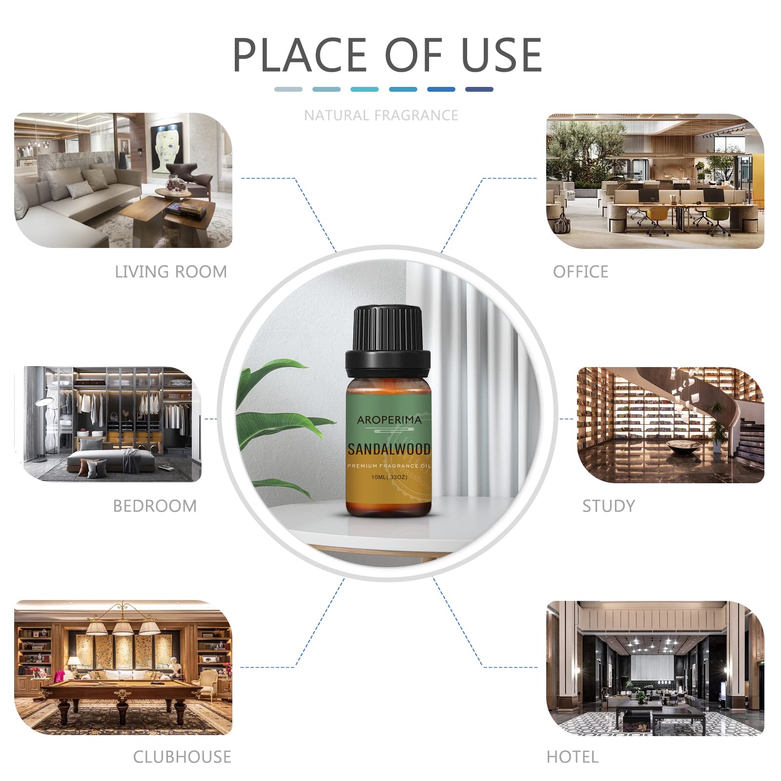 AROPERIMA oreiller parfumé Bois de Santal pour méditation
