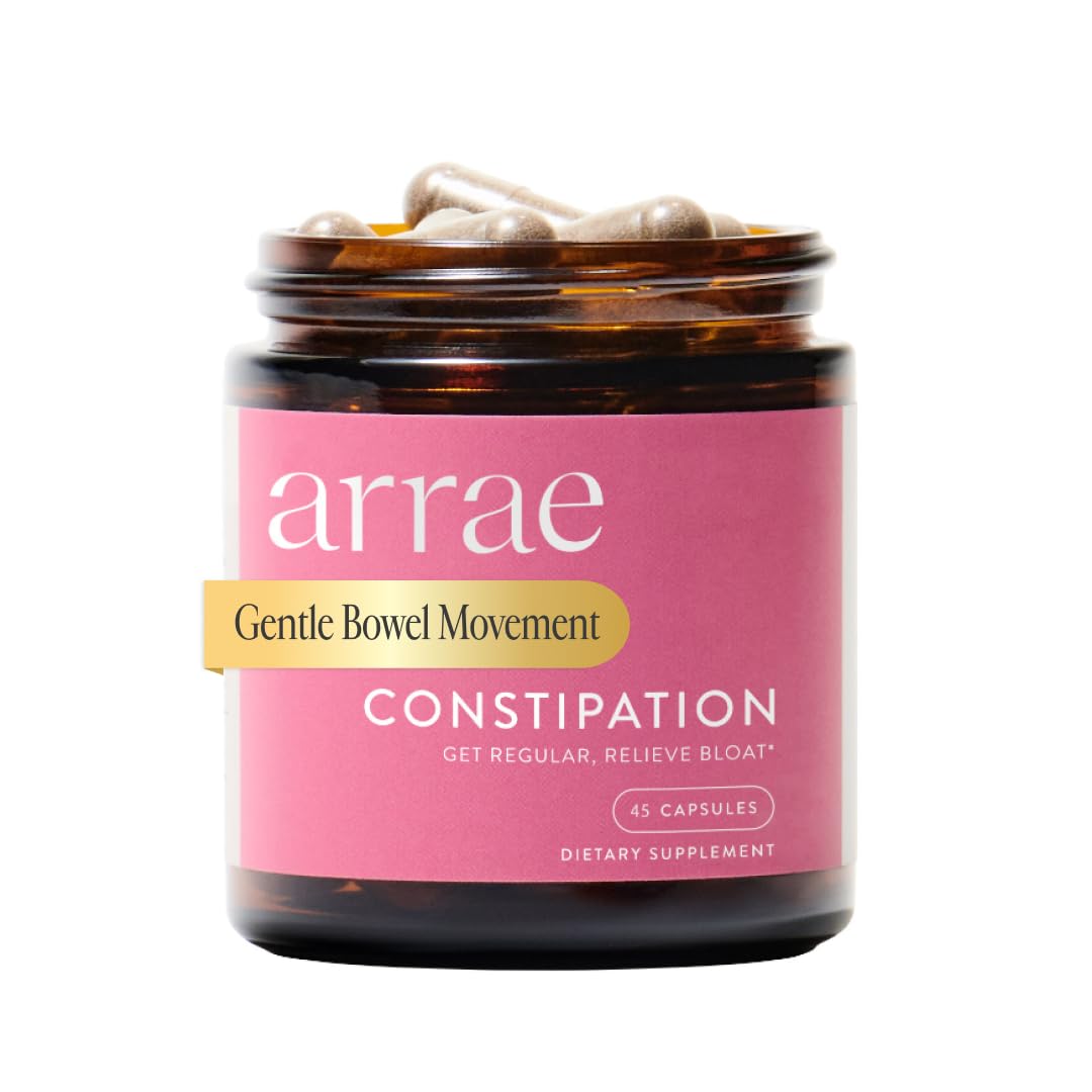 Arrae - Bouteille de capsules relief constipation, peut favoriser une régularité naturelle.