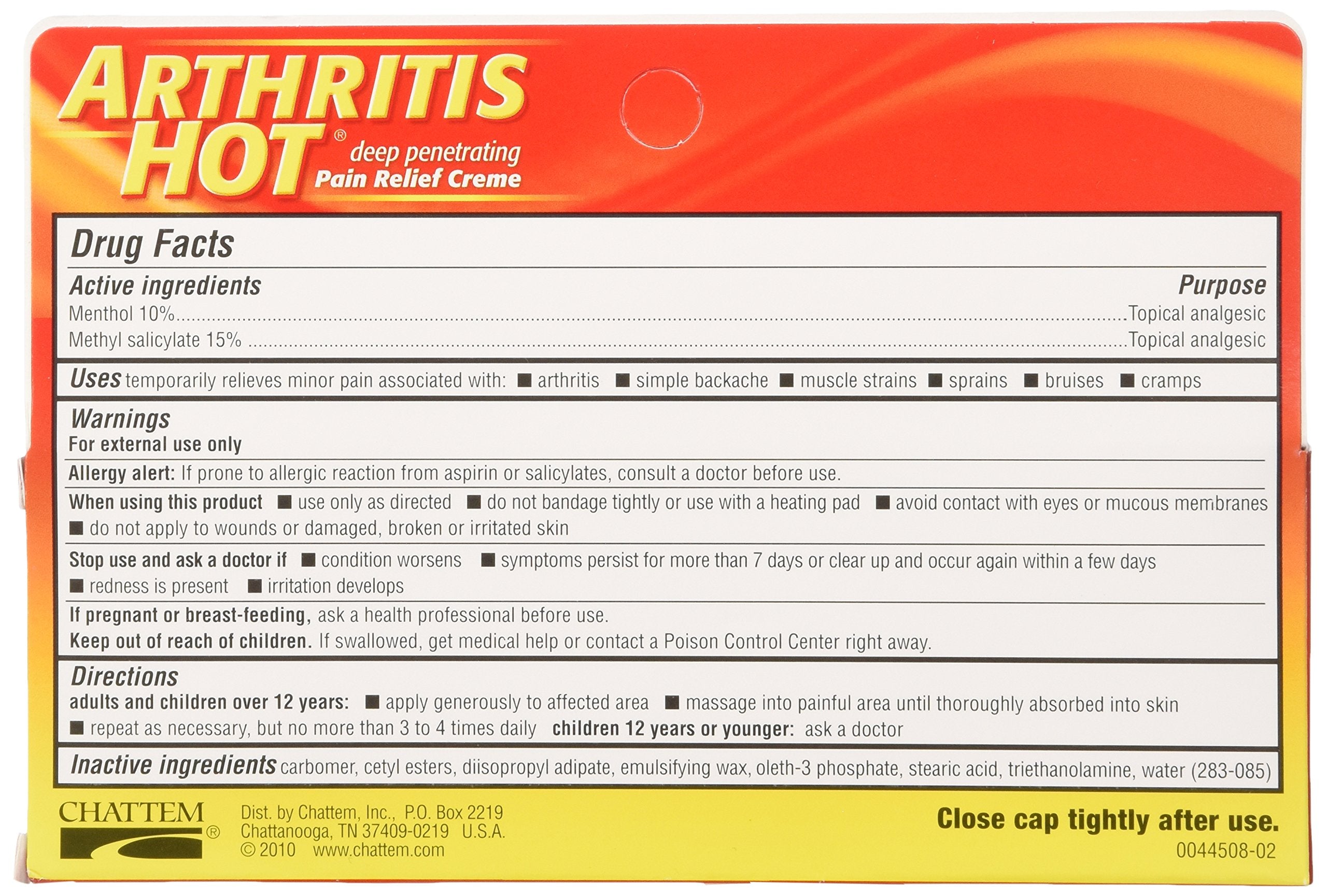 Arthritis Hot Creme application-douleur-zones facilite le massage et la relaxation musculaire.