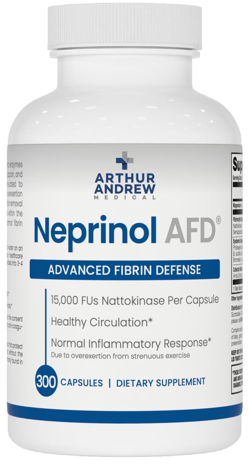Bouteille Neprinol AFD d'Arthur Andrew Medical prête à l'usage quotidien.