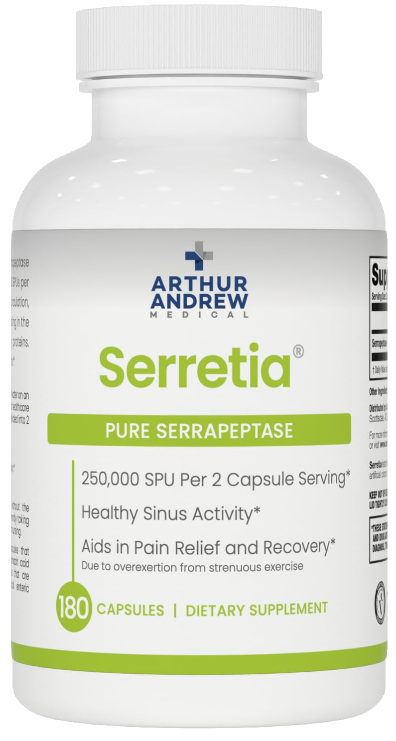 Serretia: bouteille-serrapeptase, soutien potentiel à la récupération musculaire.