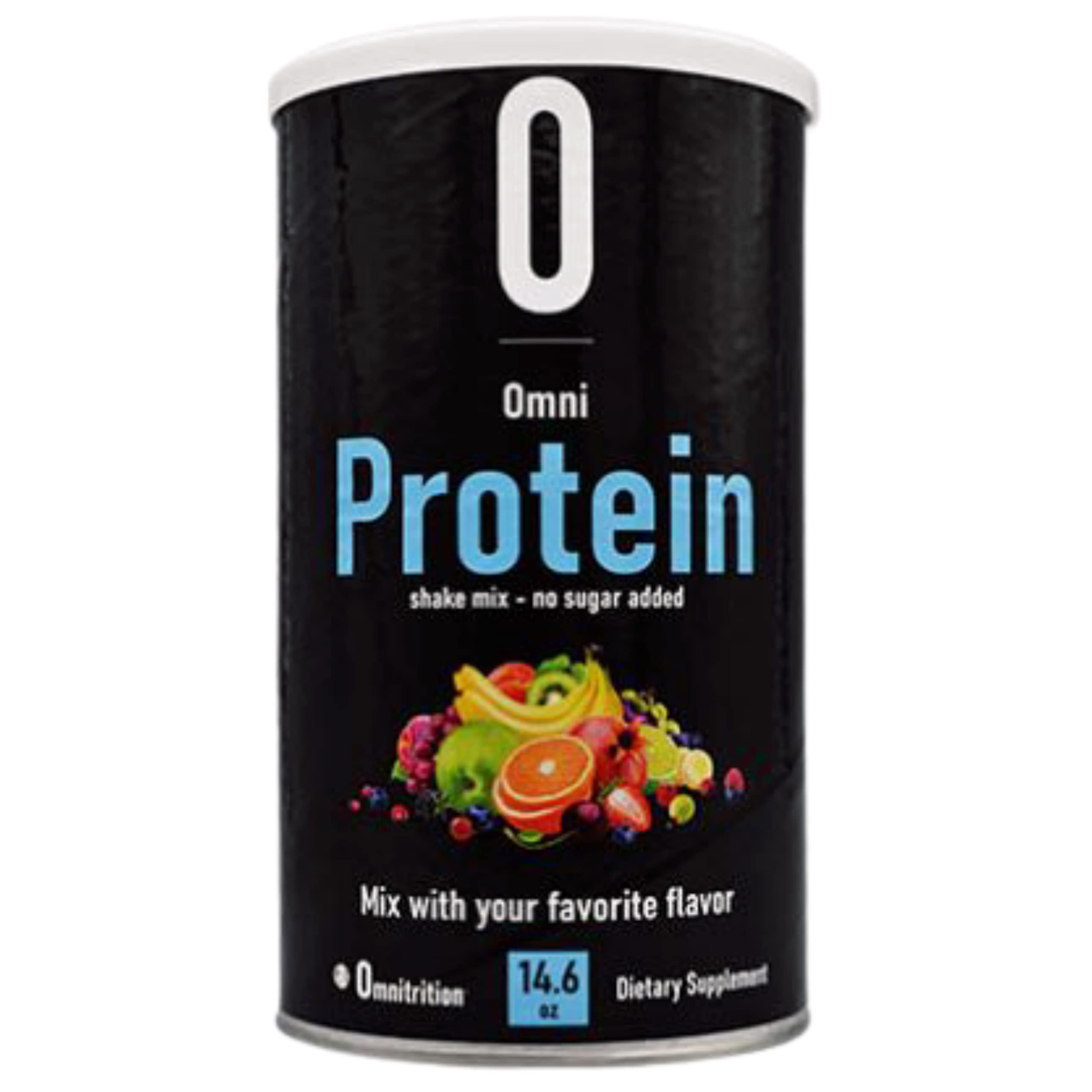 Boite emballage Omni Protein Shake non parfumee, facile a transporter.