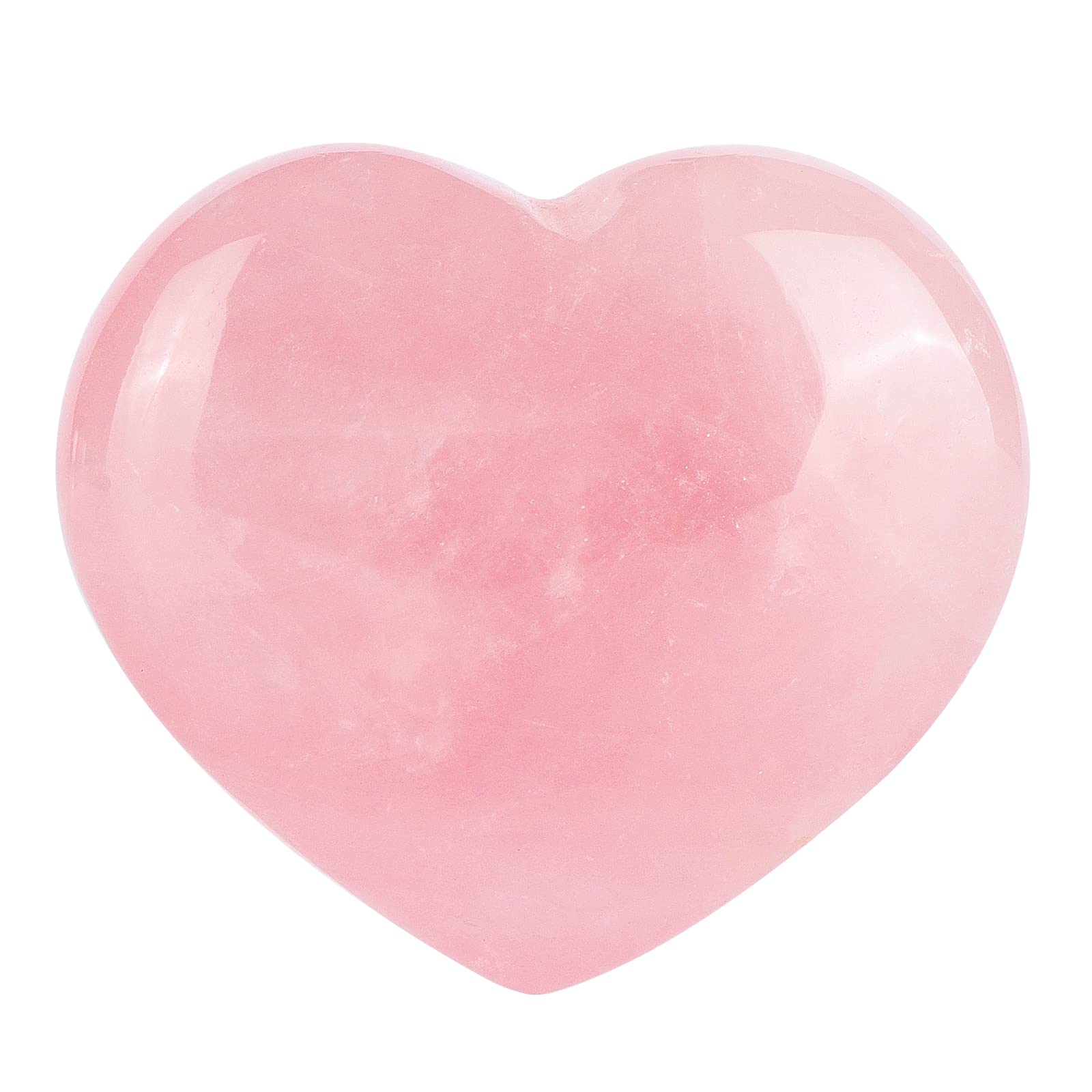 Artistone cœur quartz rose 2 pouces, idéale pour méditation et concentration.