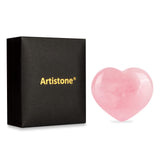 Artistone cœur quartz rose, accessoire de relaxation et bien-être.
