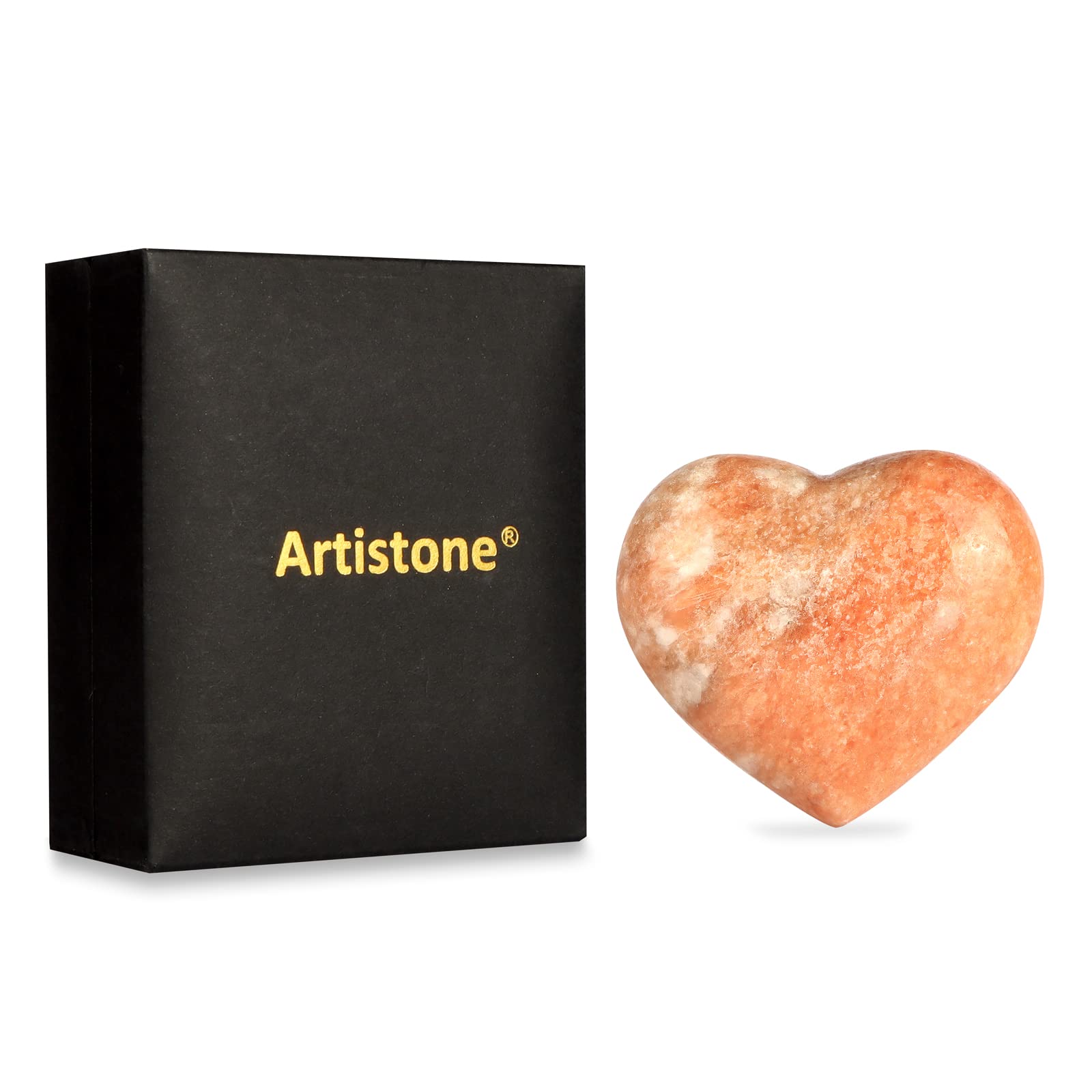 artistone deco maison cristal orange calcite, porte-bonheur et ambiance zen à domicile.