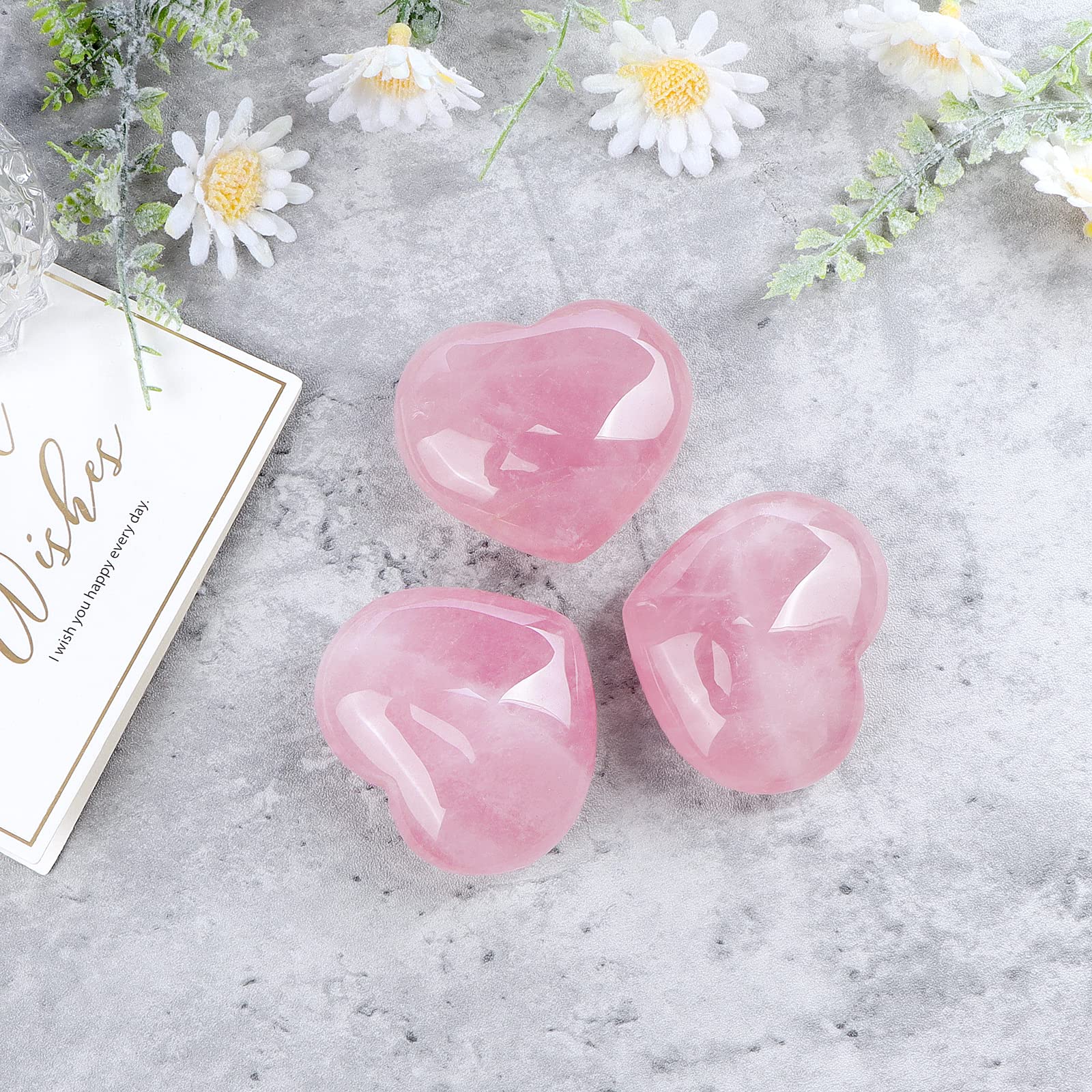 Artistone quartz rose pour Reiki et équilibre des chakras.