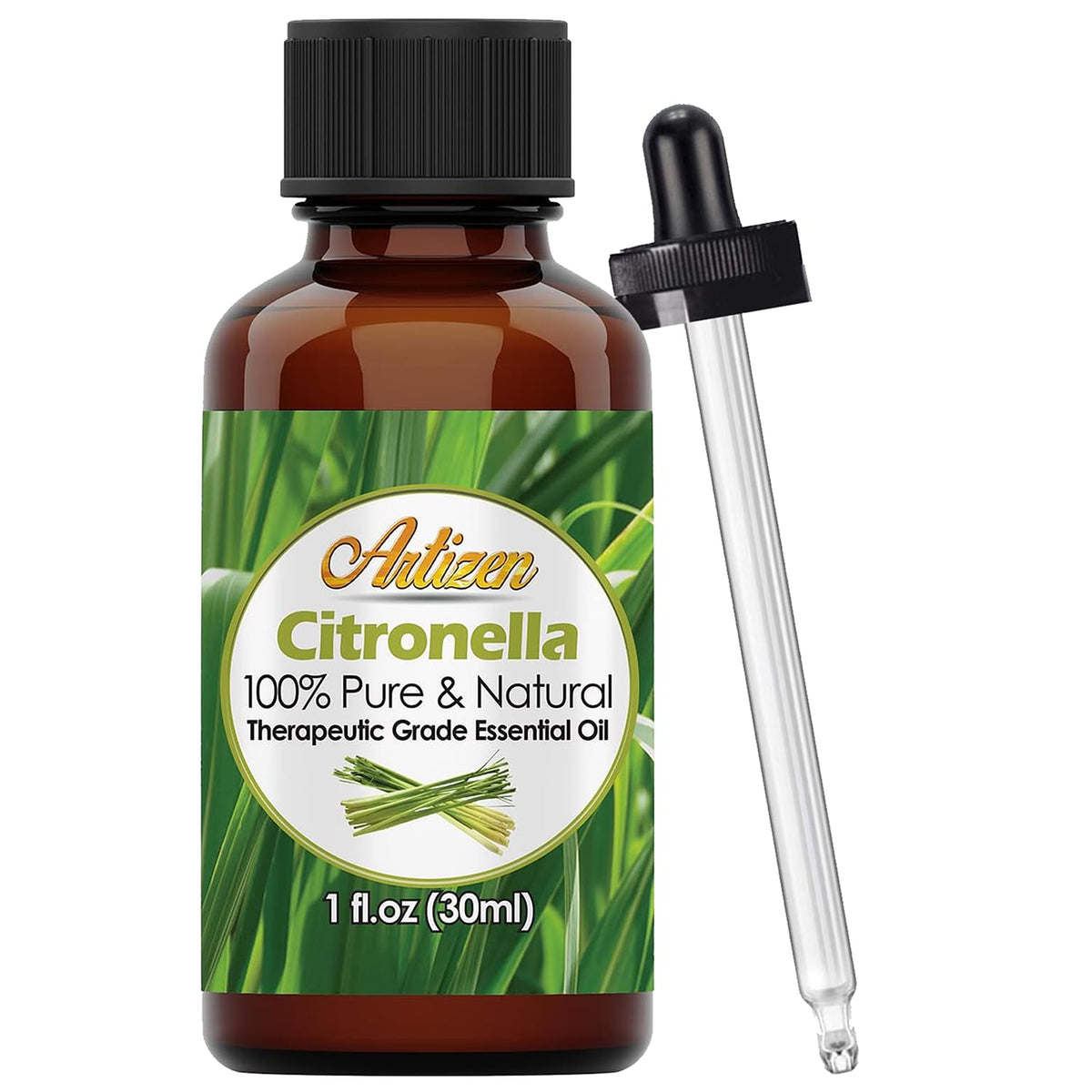 Artizen Citronnelle – bouteille 30ml avec pipette pour diffusion aromatique en extérieur