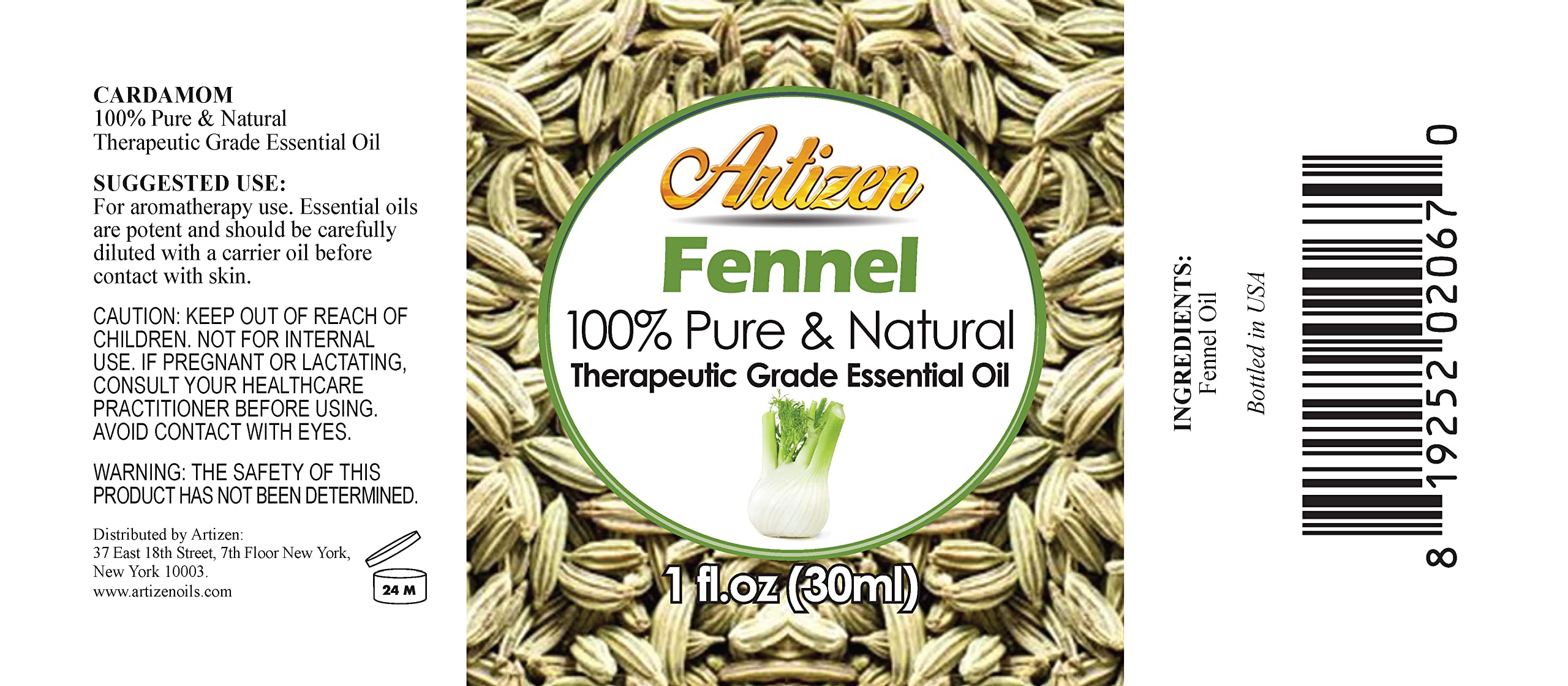 Flacon en verre UV Artizen fenouil, protection contre la lumière et stabilité du parfum.
