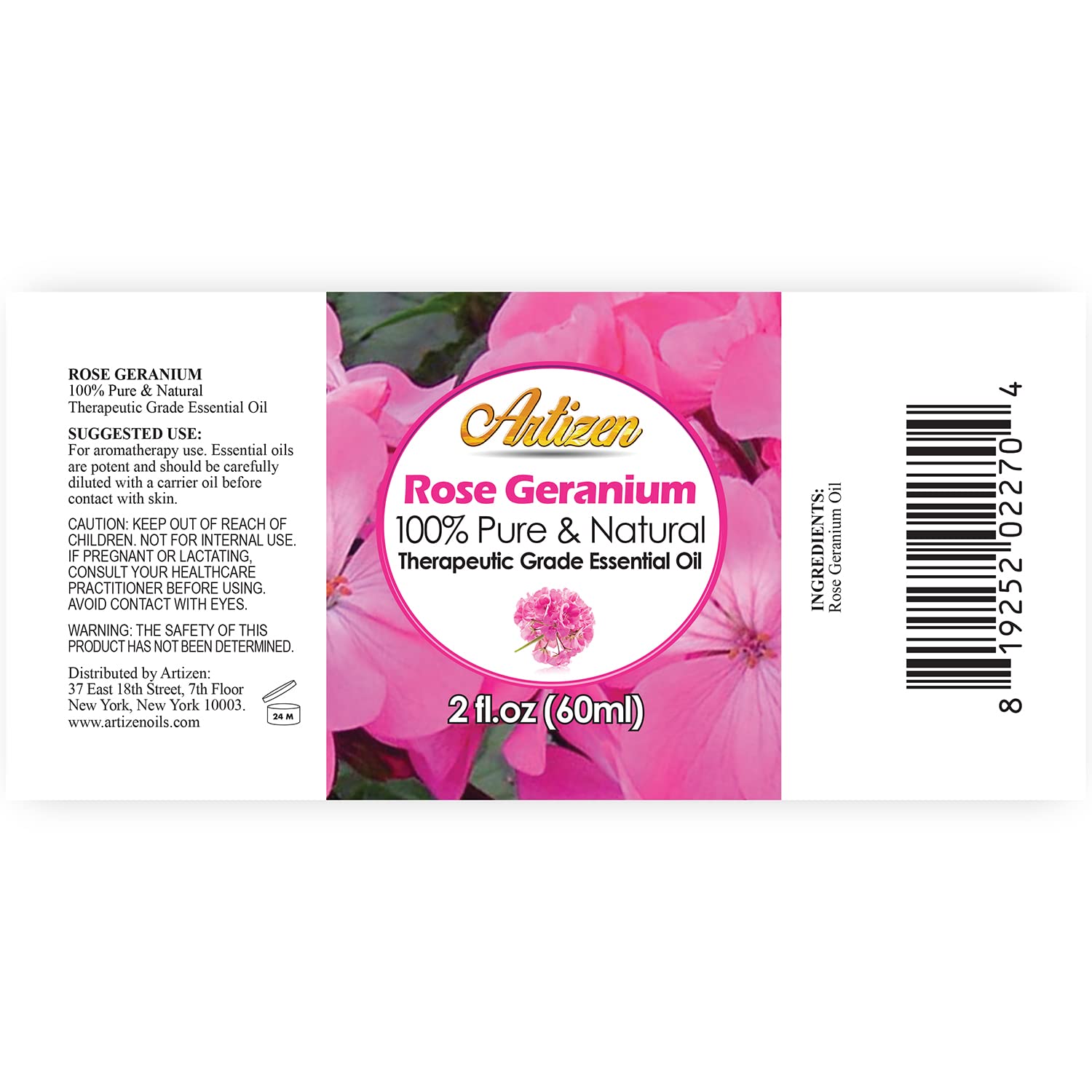 Artizen Géranium Rosat – Pipette-gouttes pour des applications précises.