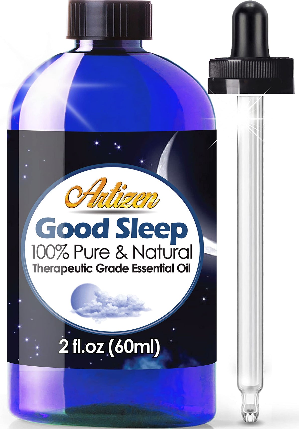 Artizen Good Sleep Blend : bouteille en verre avec gouttes pour diffusion douce