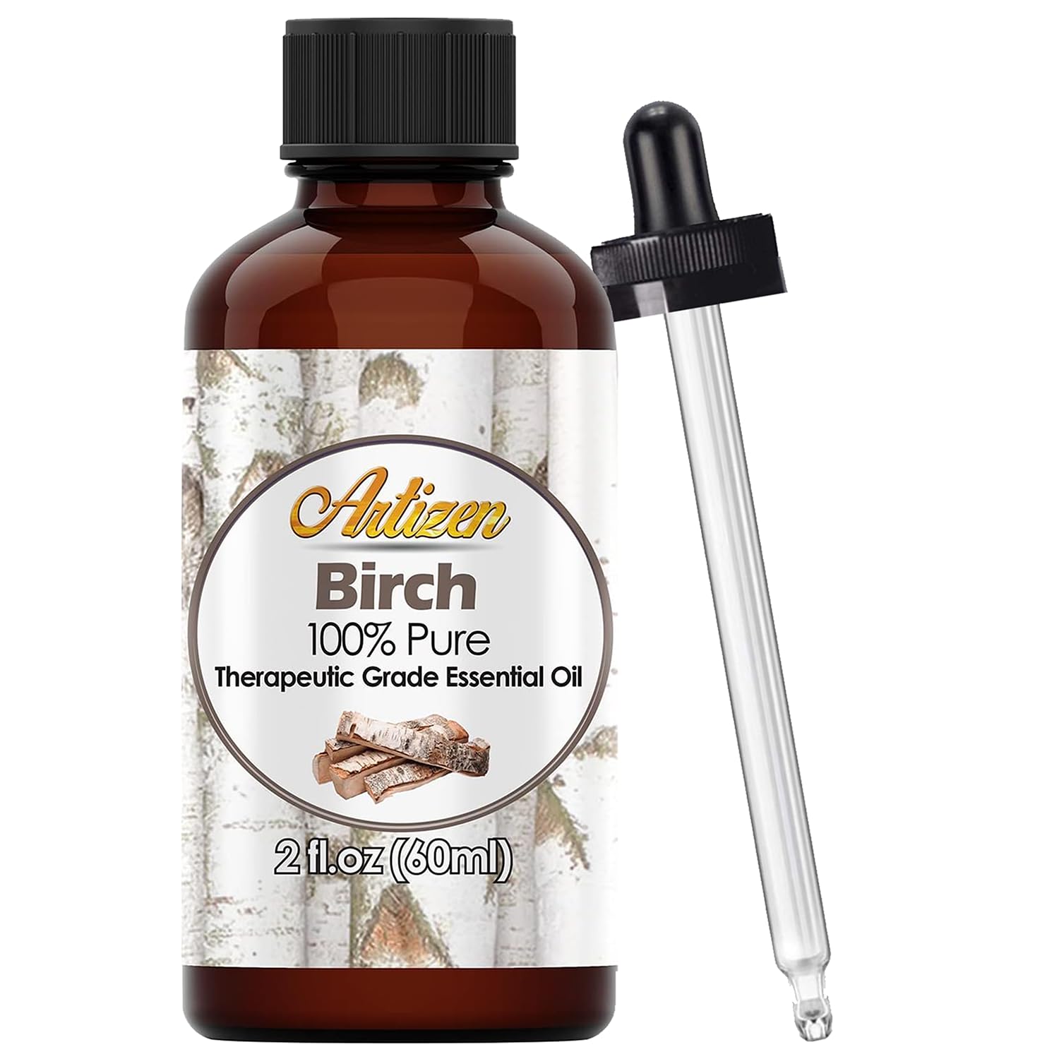 Artizen huile essentielle bouleau – flacon 2 onces, pureté garantie et concentration élevée.