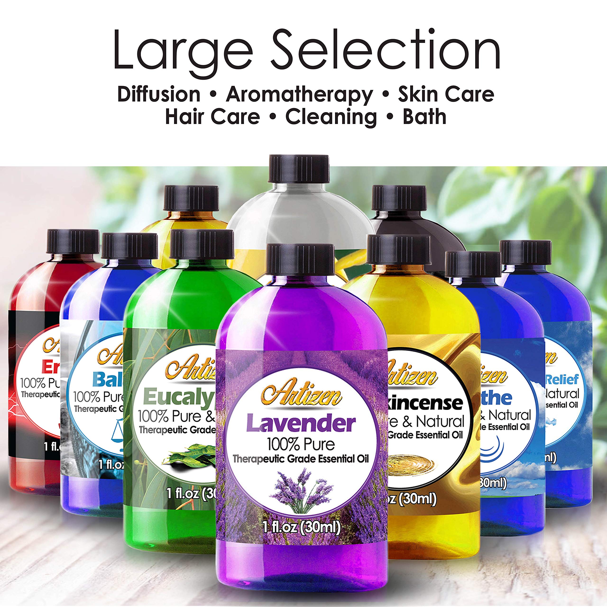 Artizen huile bouleau diffuseur montrant l'utilisation aromatique.