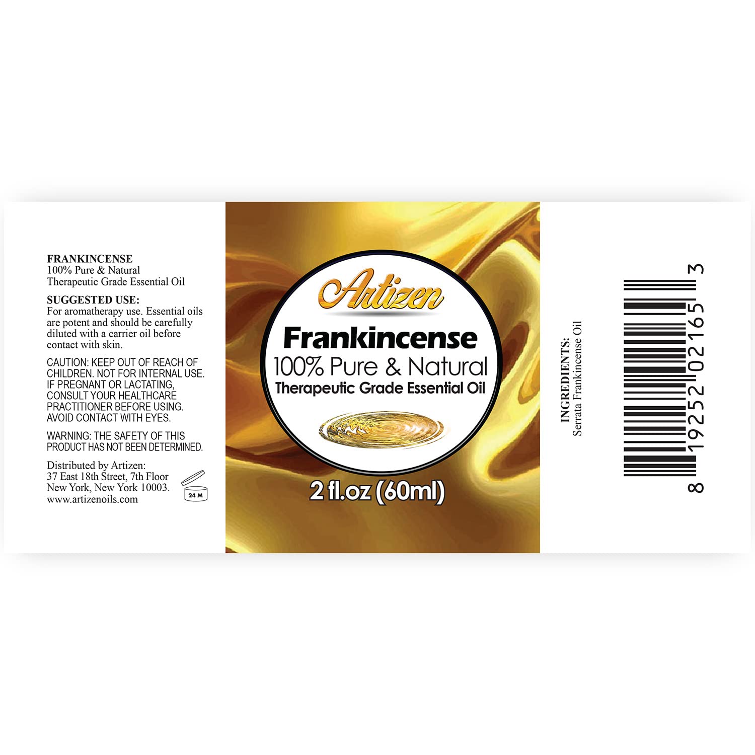 Artizen huile frankincense avec pipette pour des applications précises.