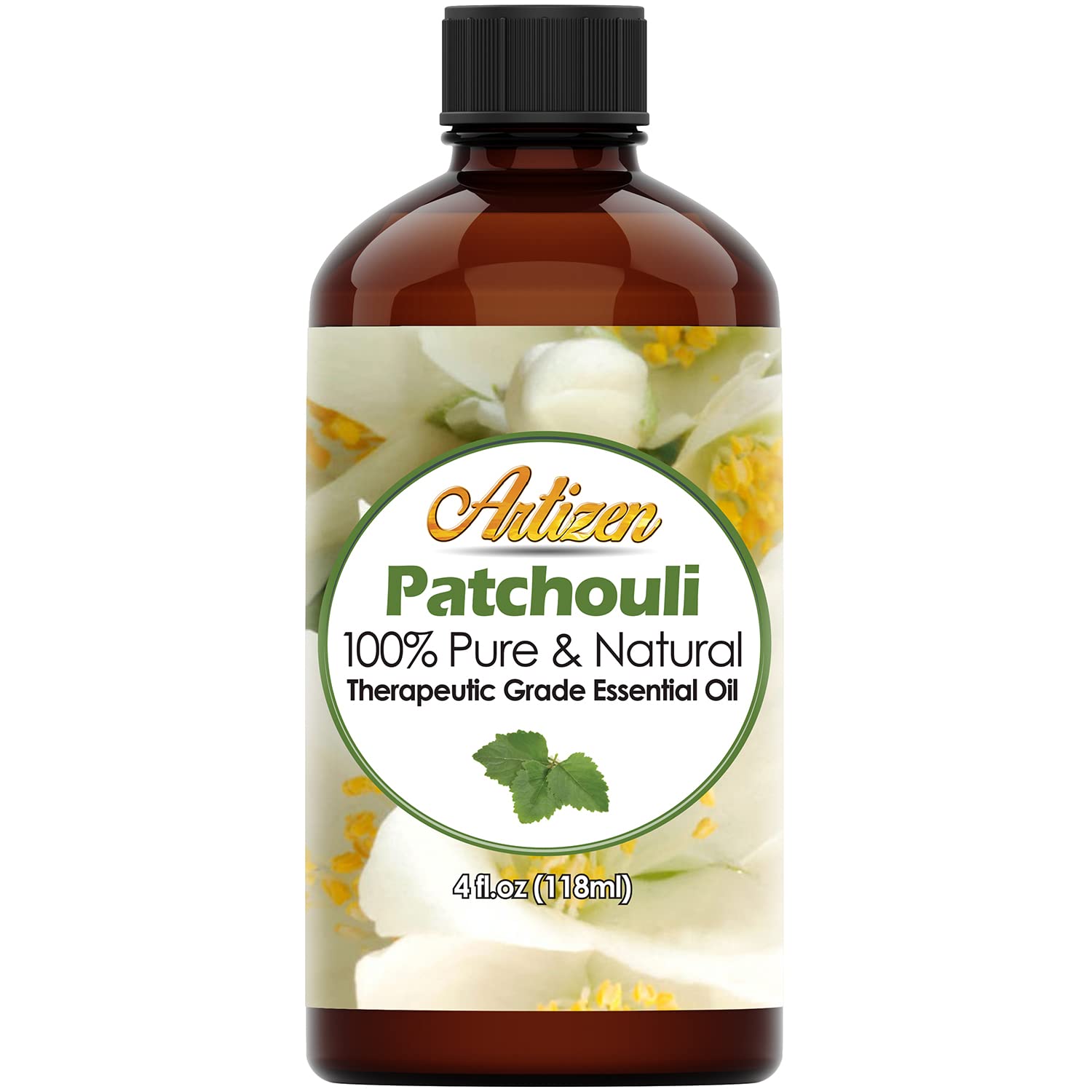 Artizen huile patchouli, bouteille verre UV protège l’arôme durable.