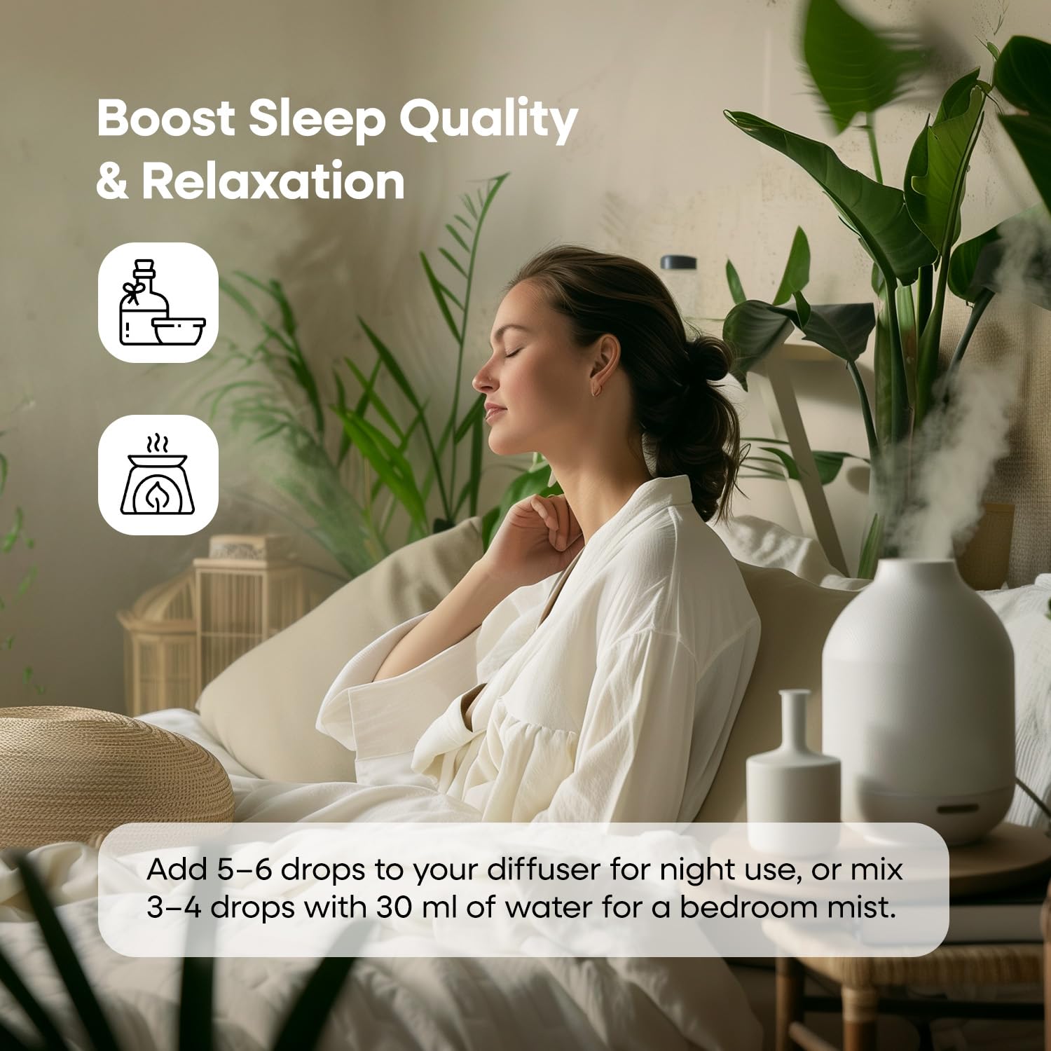 Mélanges diffusion Artizen menthe et lavande pour atmosphère zen.