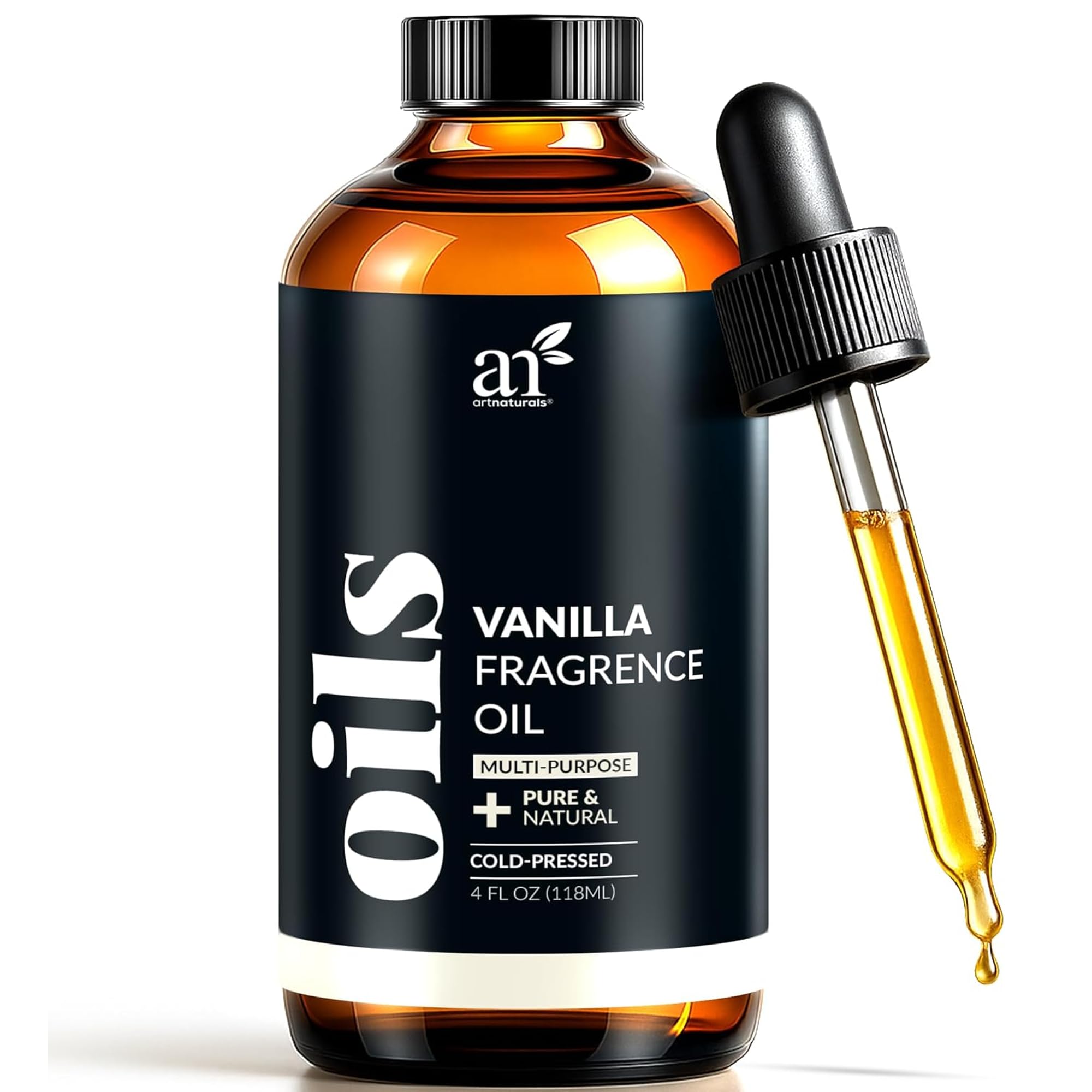 artnaturals huile essentielle vanille - flacon clair, parfum doux pour diffusion et soins de la peau