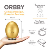 Orbby diffuseur avec granulés agarwood, usage intérieur et parfum subtil.