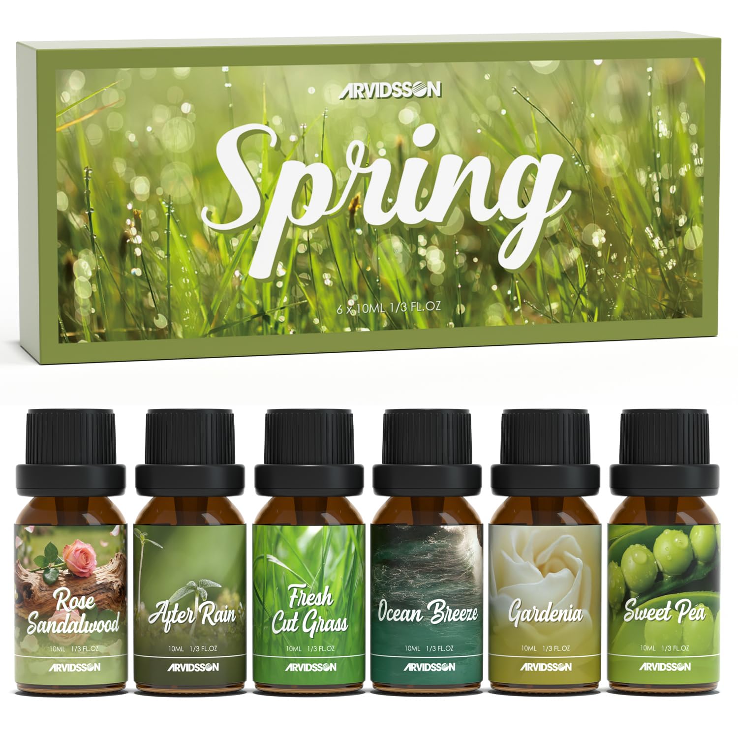 ARVIDSSON Bouteille huiles essentielles Printemps pour diffusion rafraîchissante.