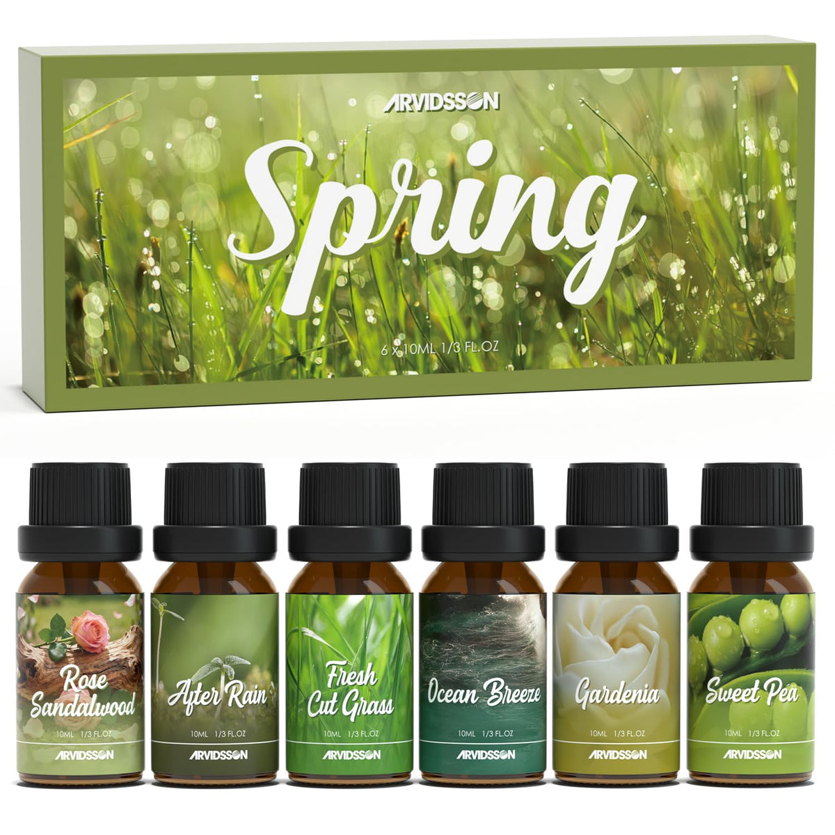 ARVIDSSON Bouteille huiles essentielles Printemps pour diffusion rafraîchissante.