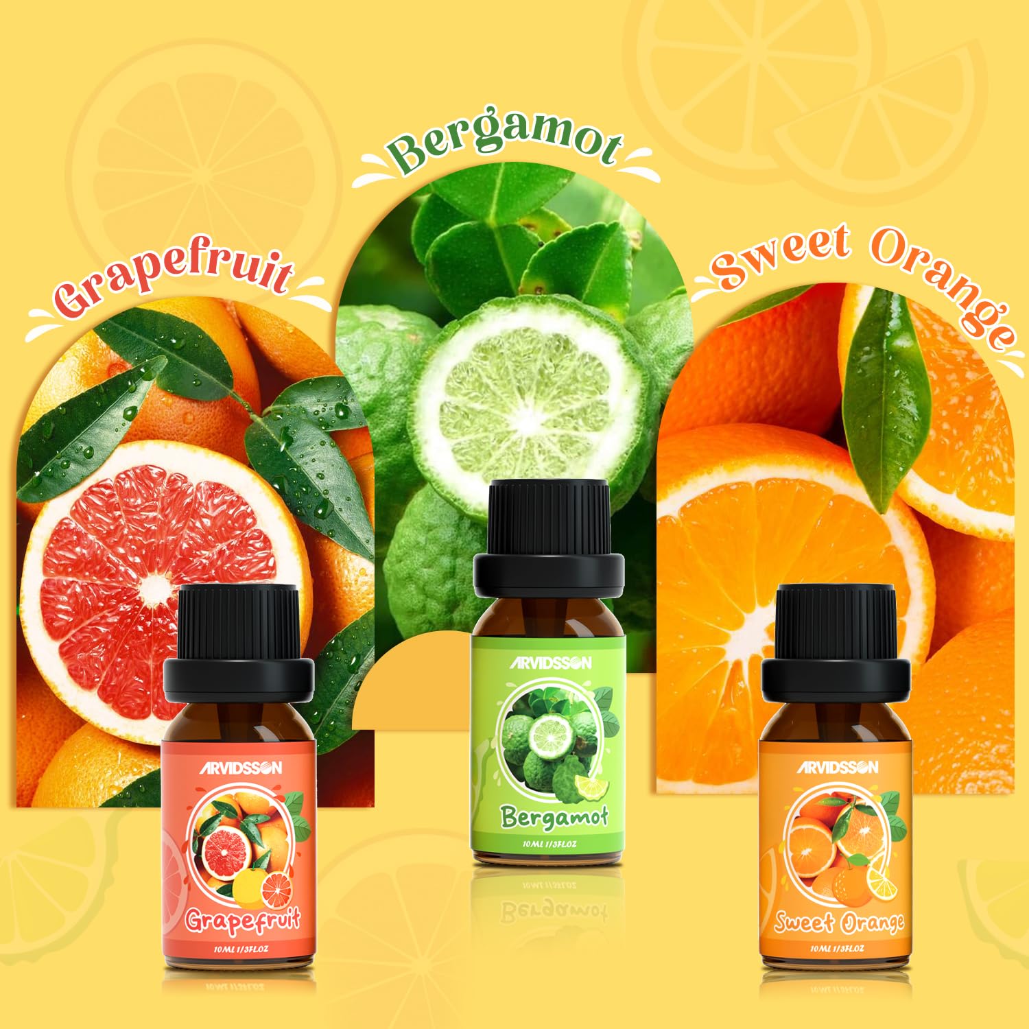 ARVIDSSON ensemble agrumes orange doux: énergie aromatique idéale au réveil.
