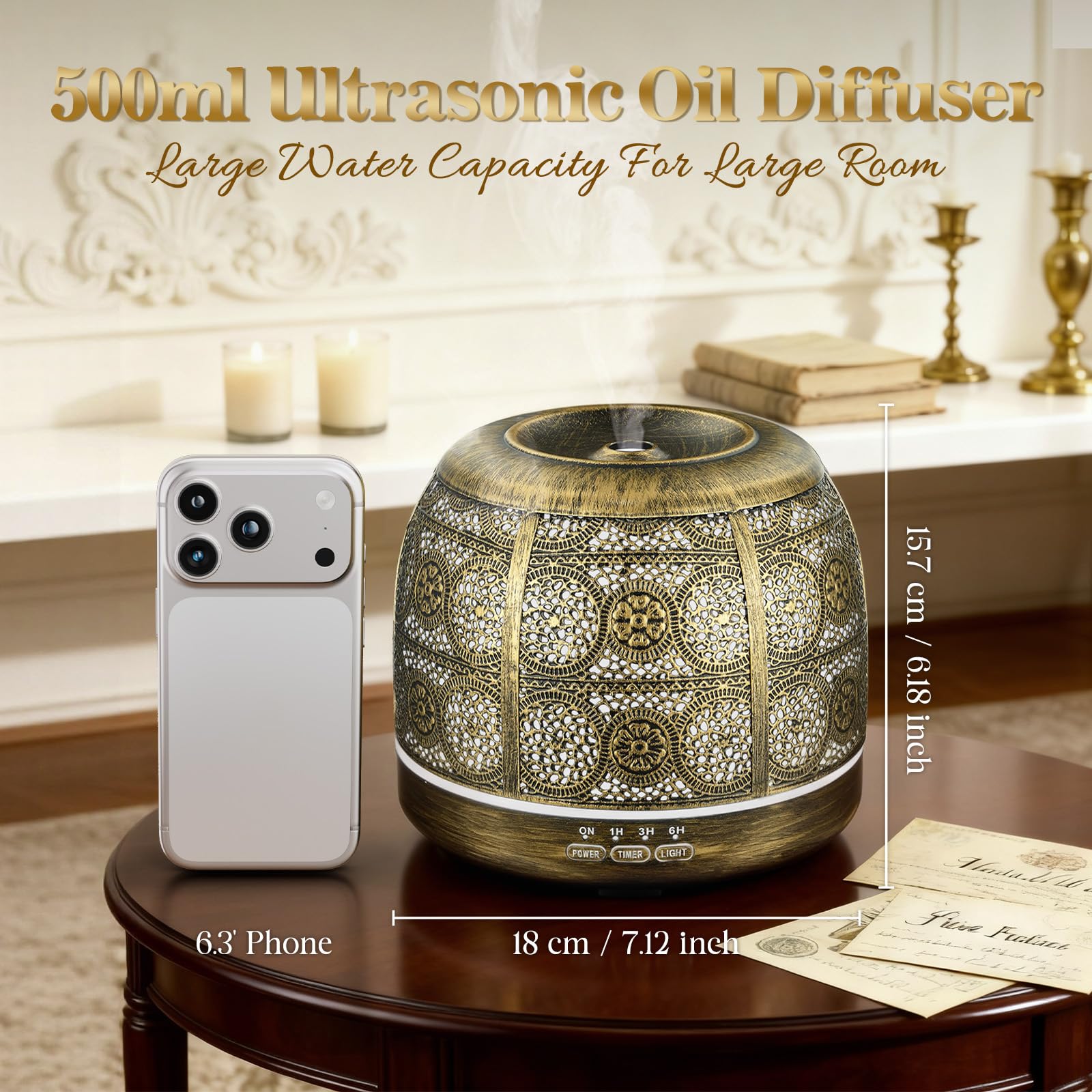 ARVIDSSON diffuseur 500ml affichant lumière LED multicolore pour créer l'ambiance.