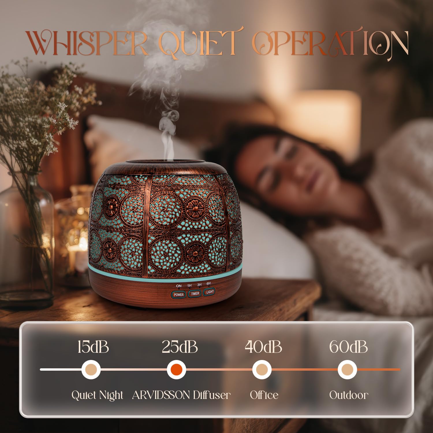 ARVIDSSON diffuseur 500ml, grande capacité pour séances prolongées.