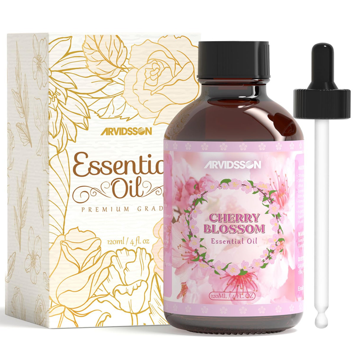 ARVIDSSON fleur de cerisier bouteille 120ml pour diffusion douce et ambiance florale.