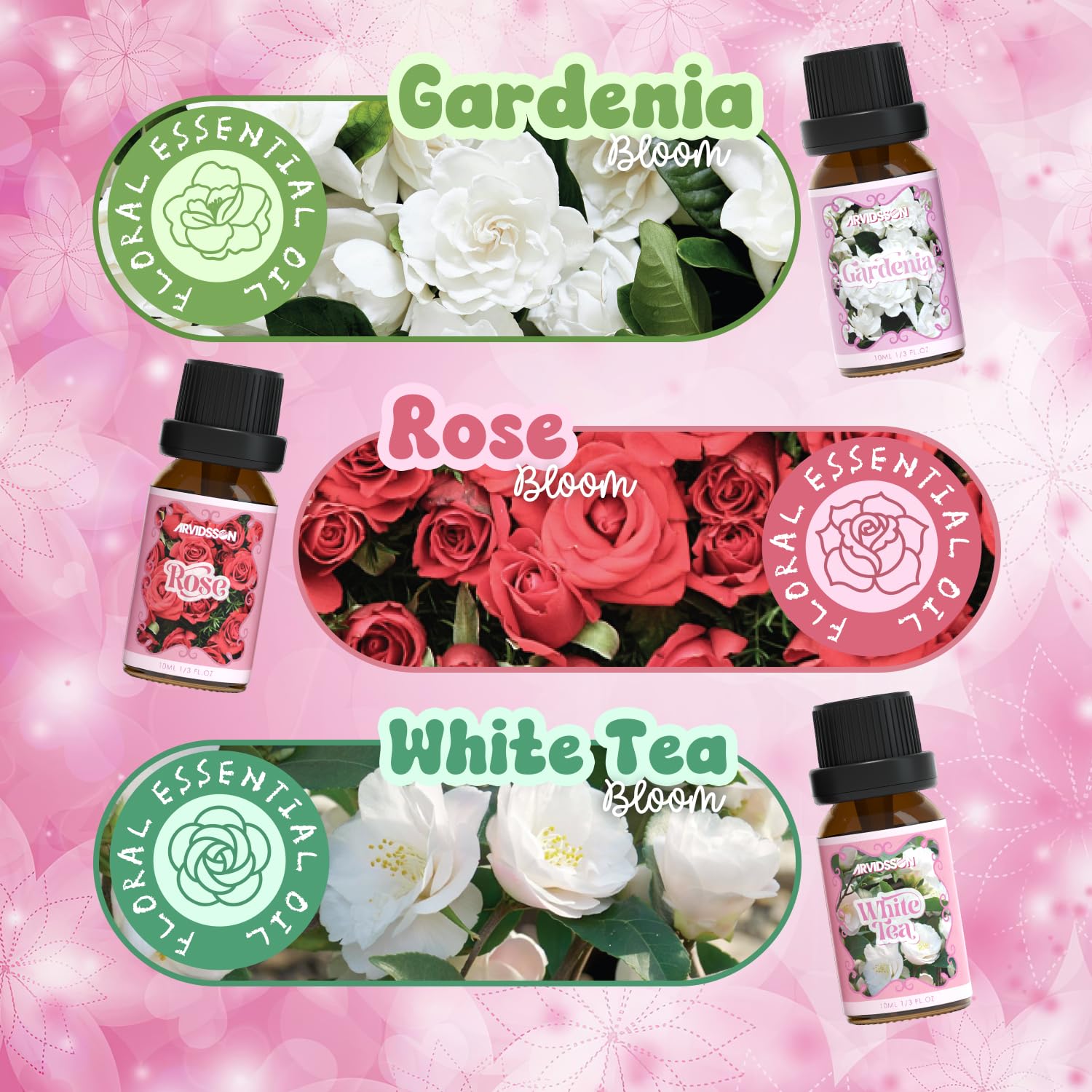 ARVIDSSON Gardenia – senteur florale riche pour produits de beauté faits maison.