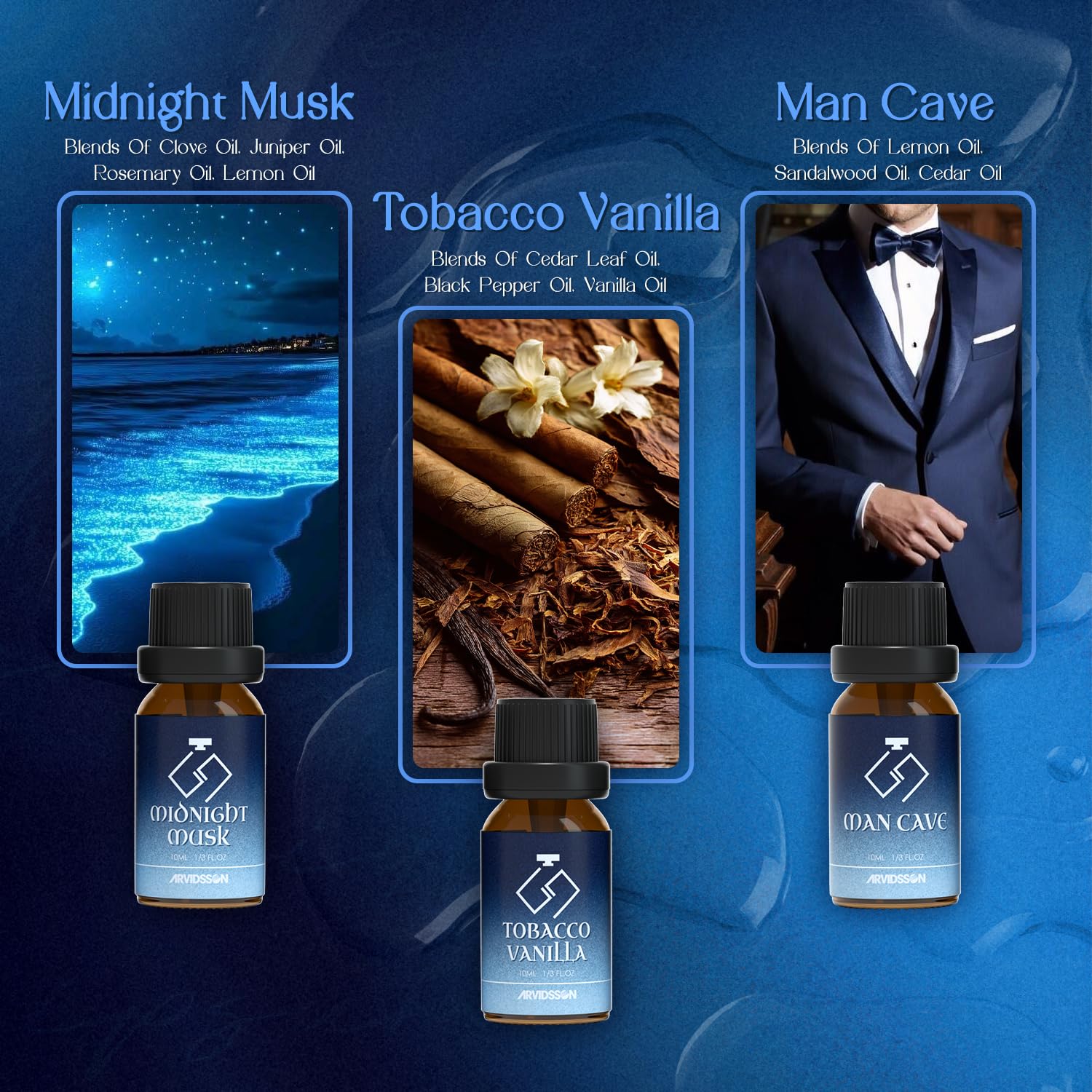 ARVIDSSON huile diffuseur tabac-vanille: notes riches et gourmandes.