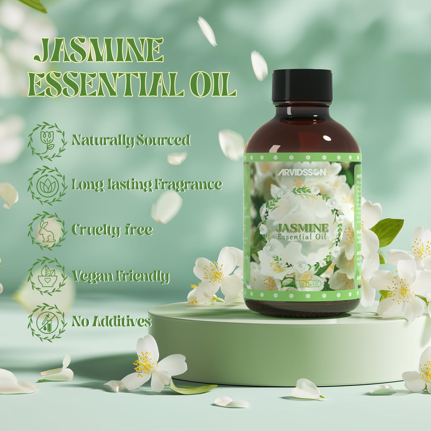 ARVIDSSON huile jasmin: diffuseur aromatherapie pour ambiance romantique.
