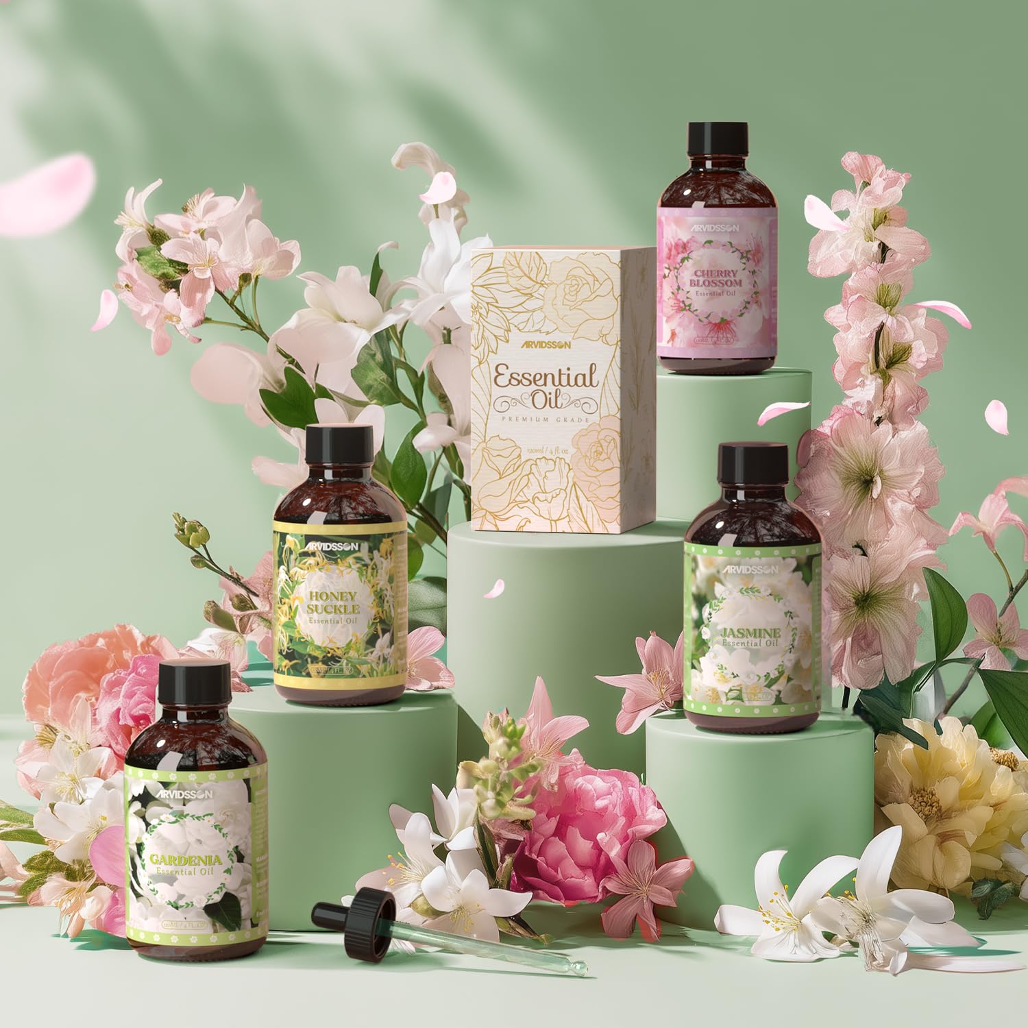 ARVIDSSON huile jasmin: massage avec huile de coco pour détente.